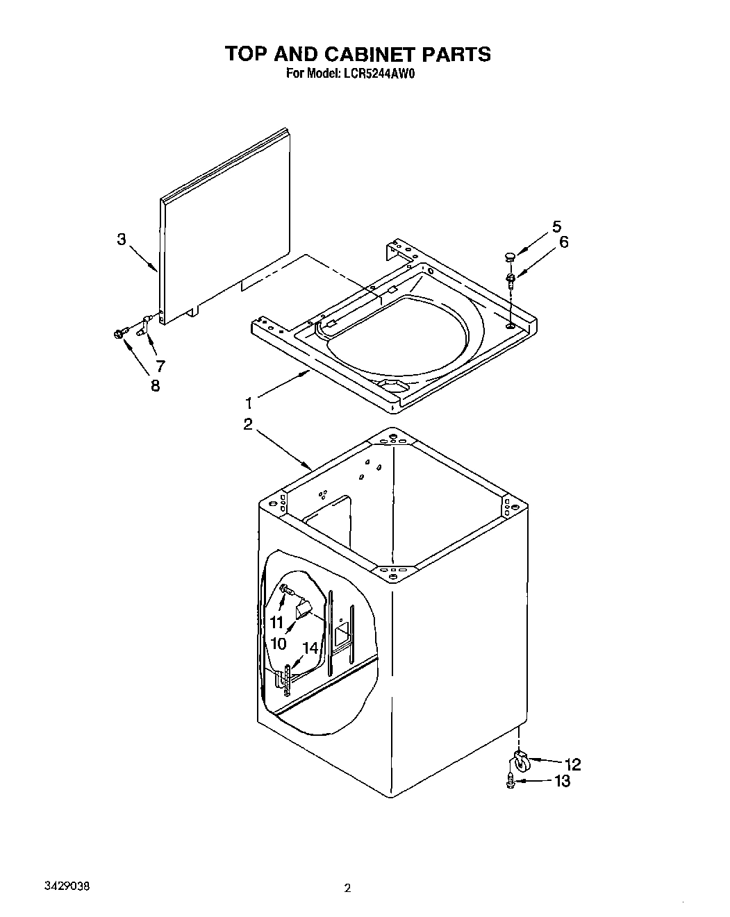 02 - TOP AND CABINET, LIT/OPTIONAL