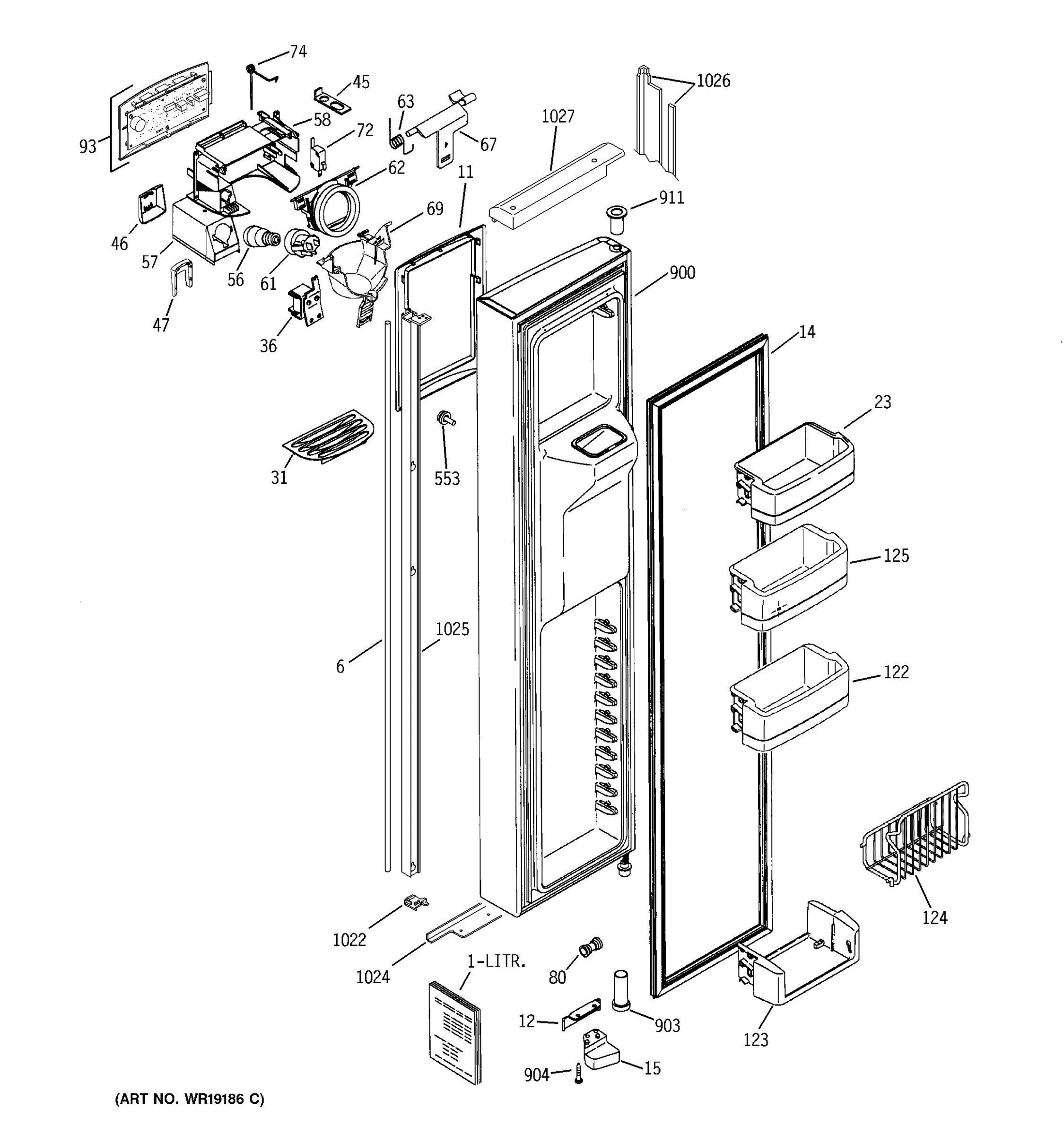 FREEZER DOOR