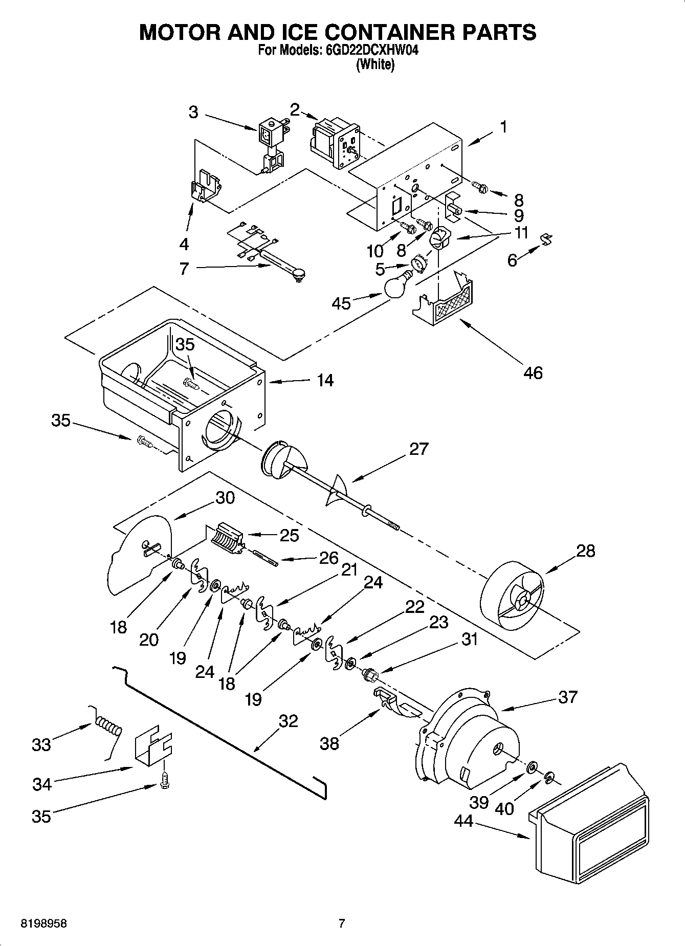 06 - MOTOR AND ICE CONTAINER PARTS