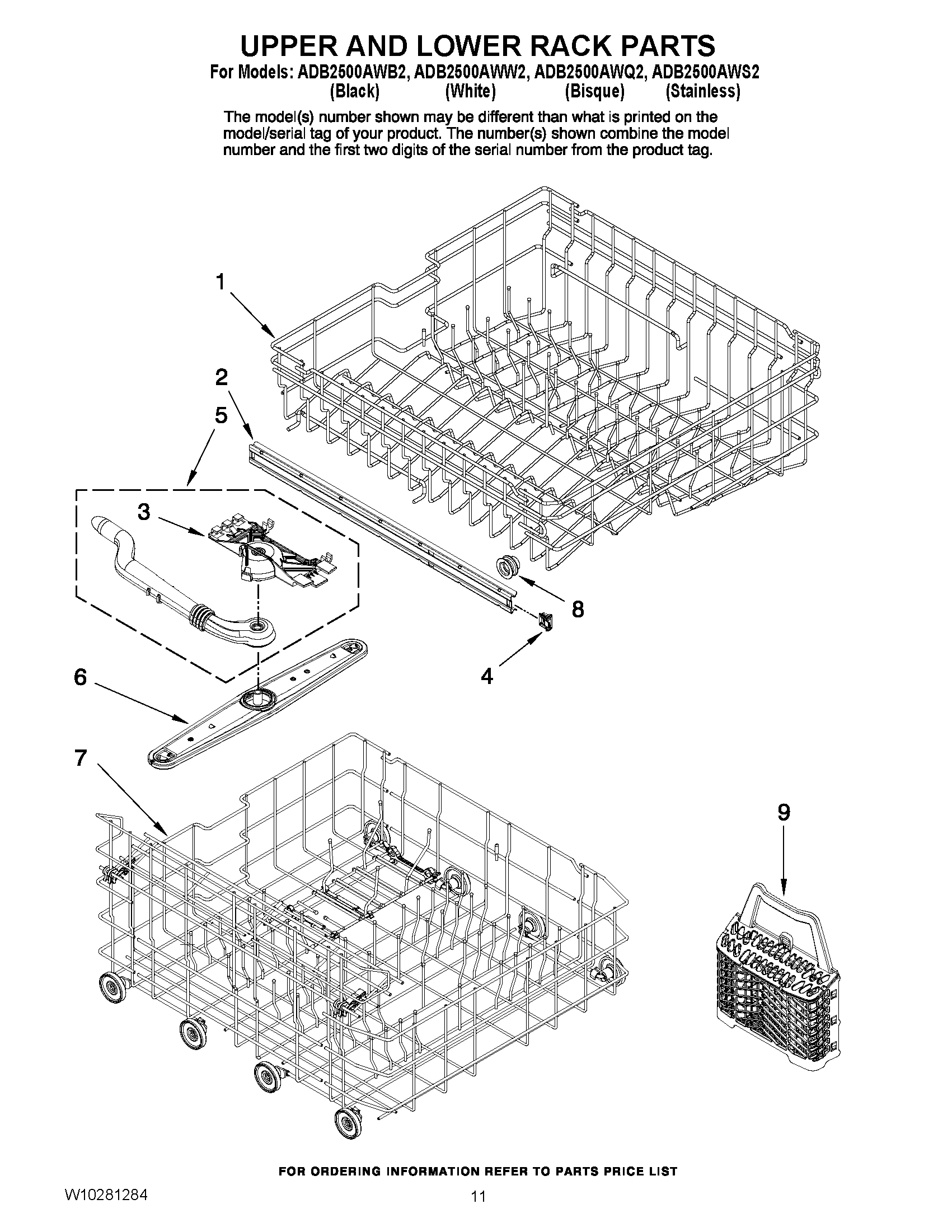 09 - UPPER AND LOWER RACK PARTS