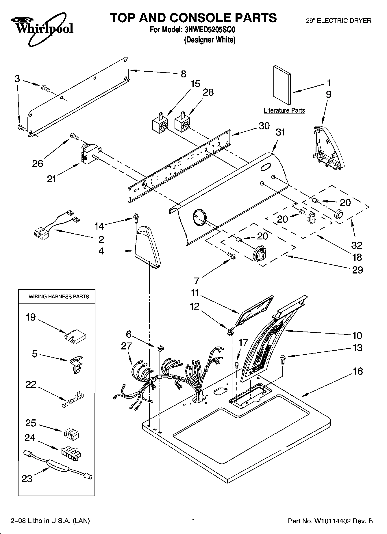 01 - TOP AND CONSOLE PARTS