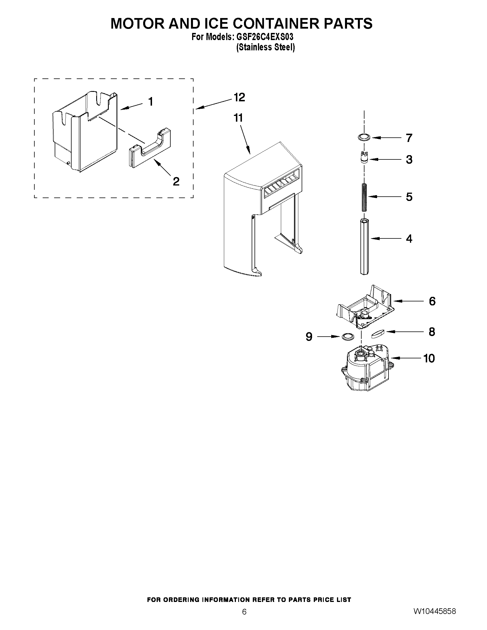05 - MOTOR AND ICE CONTAINER PARTS
