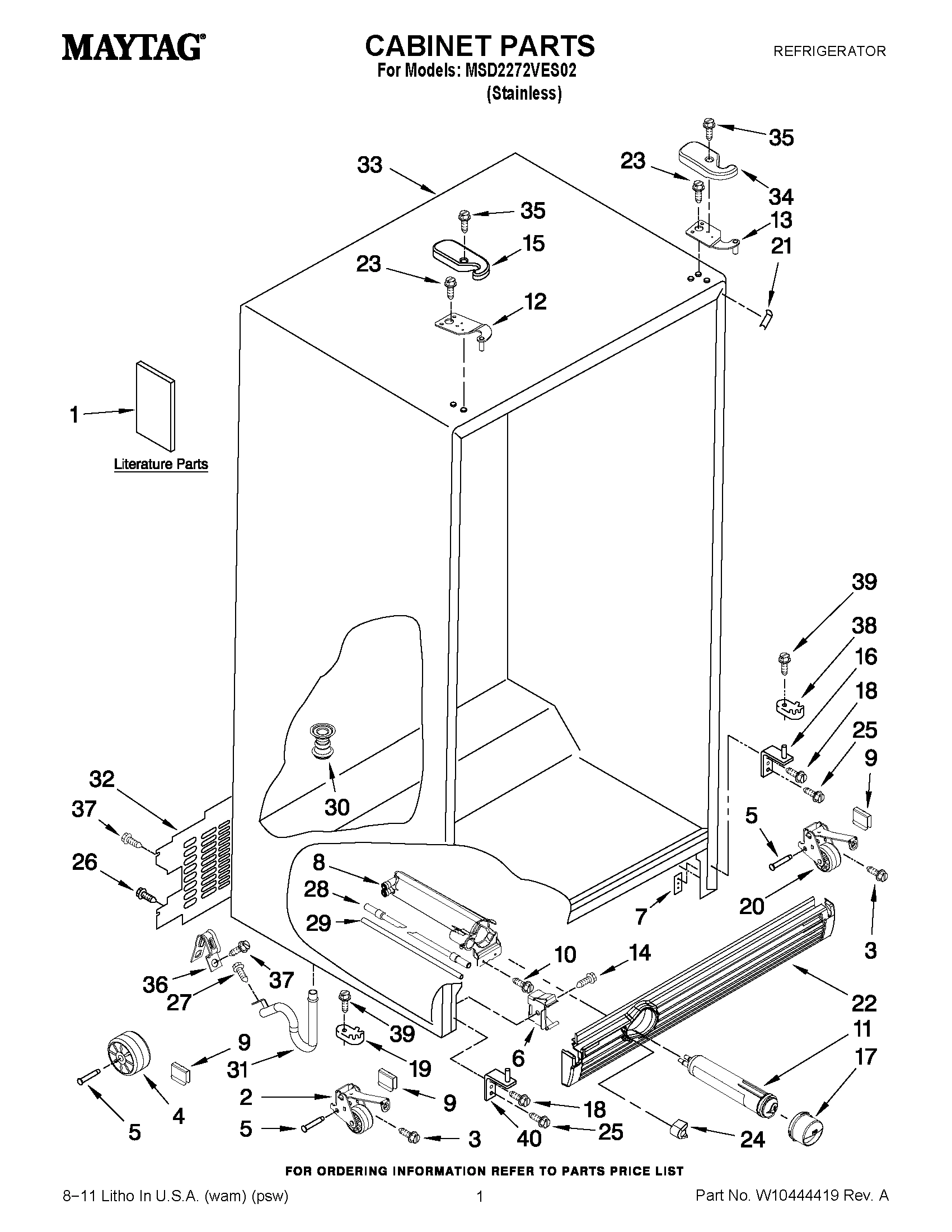 01 - CABINET PARTS