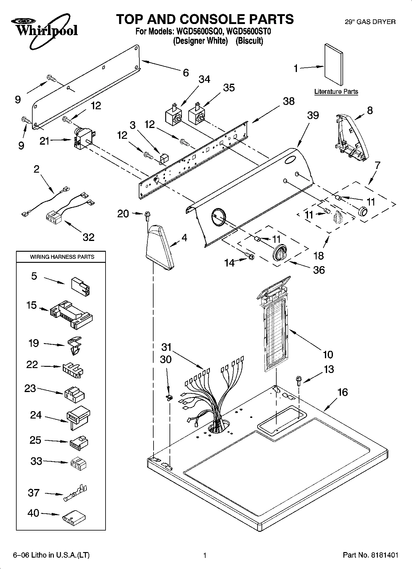 01 - TOP AND CONSOLE PARTS