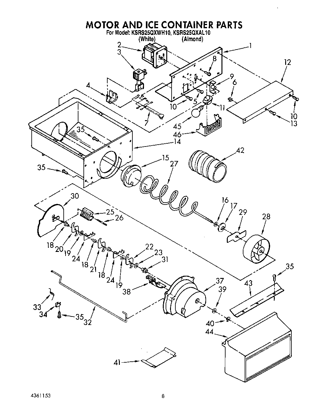 06 - MOTOR AND ICE CONTAINER, LIT/OPTIONAL