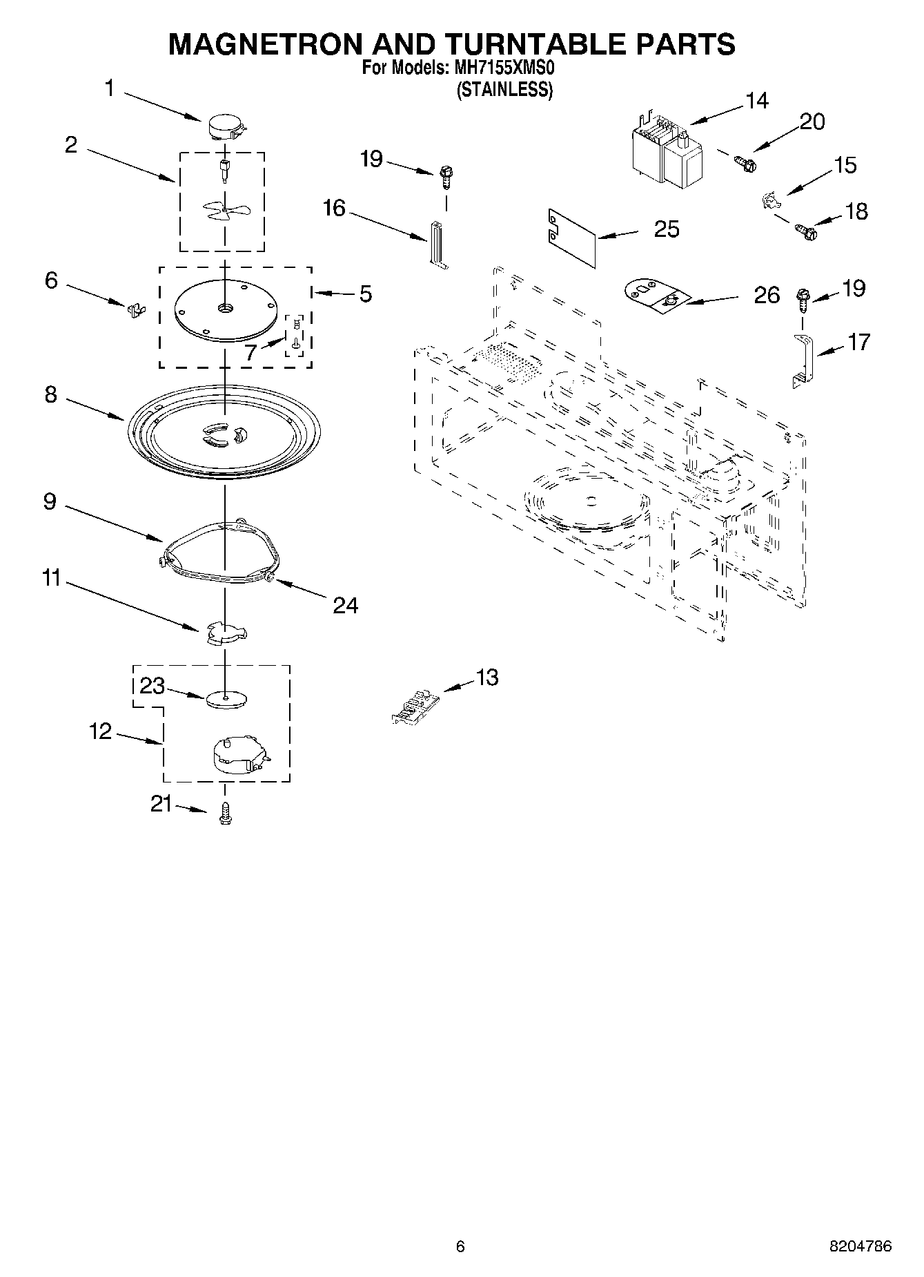 05 - MAGNETRON AND TURNTABLE PARTS