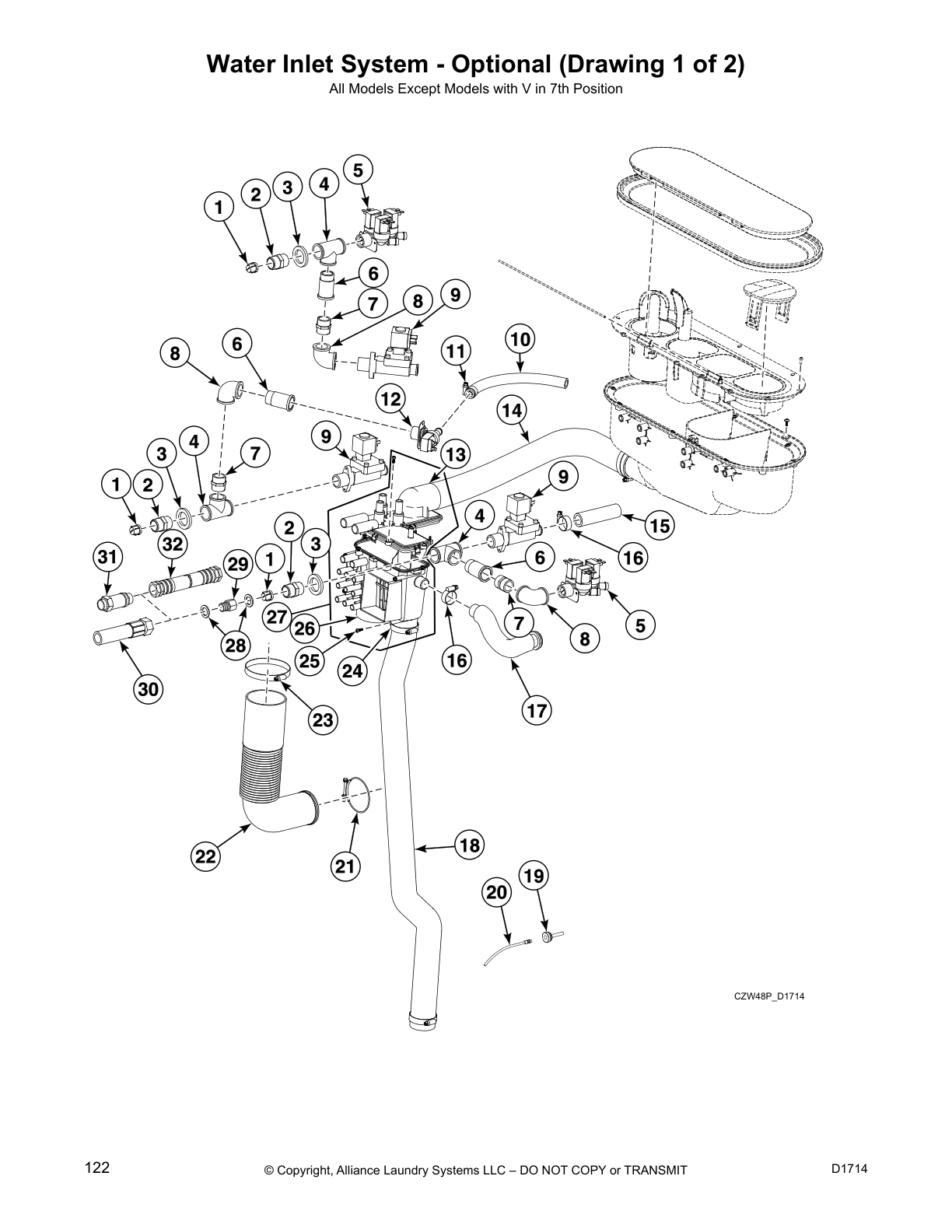 Water Inlet System - Optional (Drawing 1 of 2)