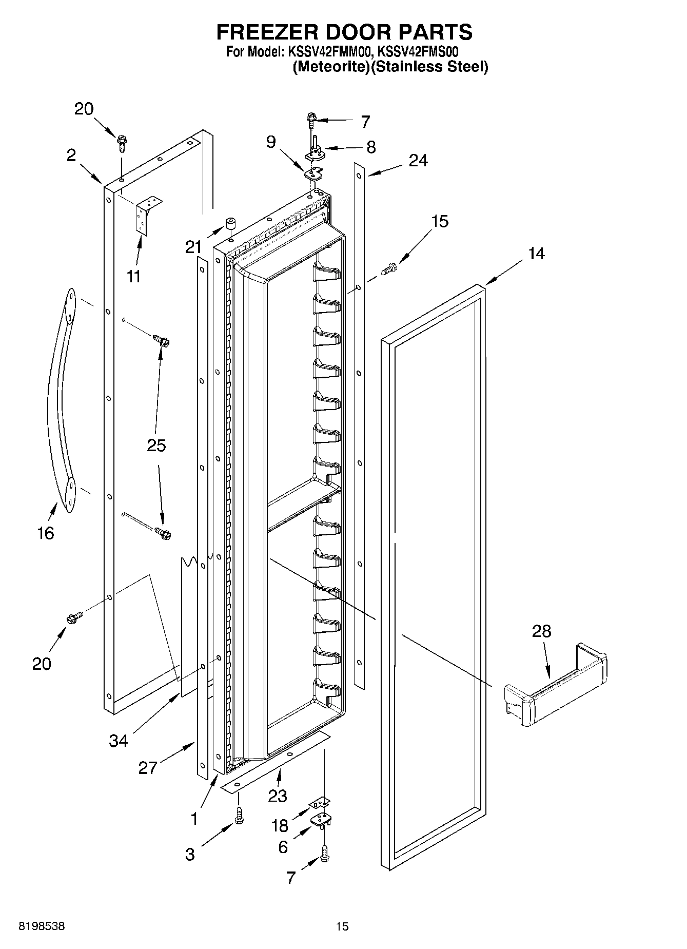10 - FREEZER DOOR PARTS