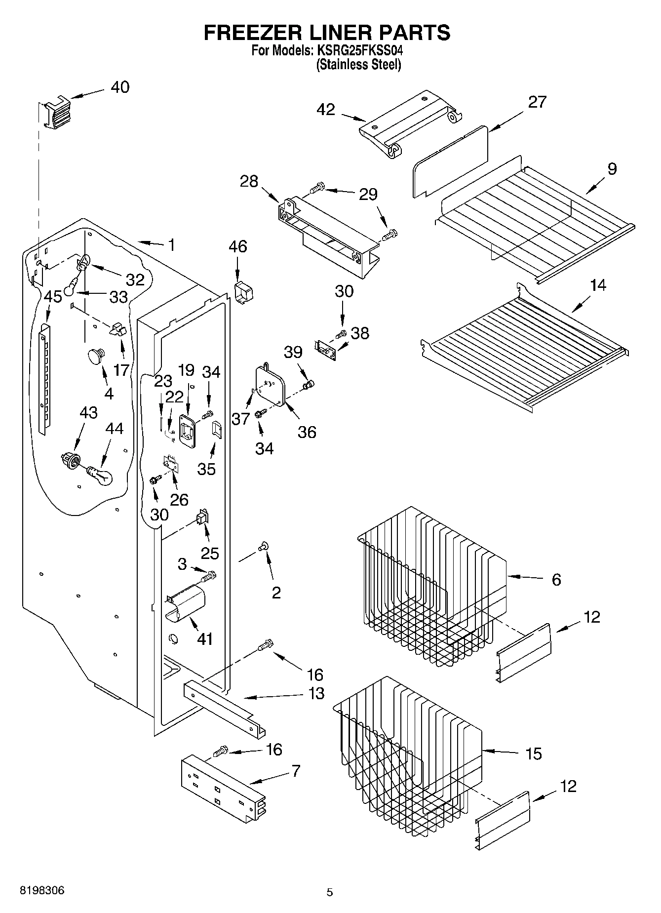 04 - FREEZER LINER PARTS