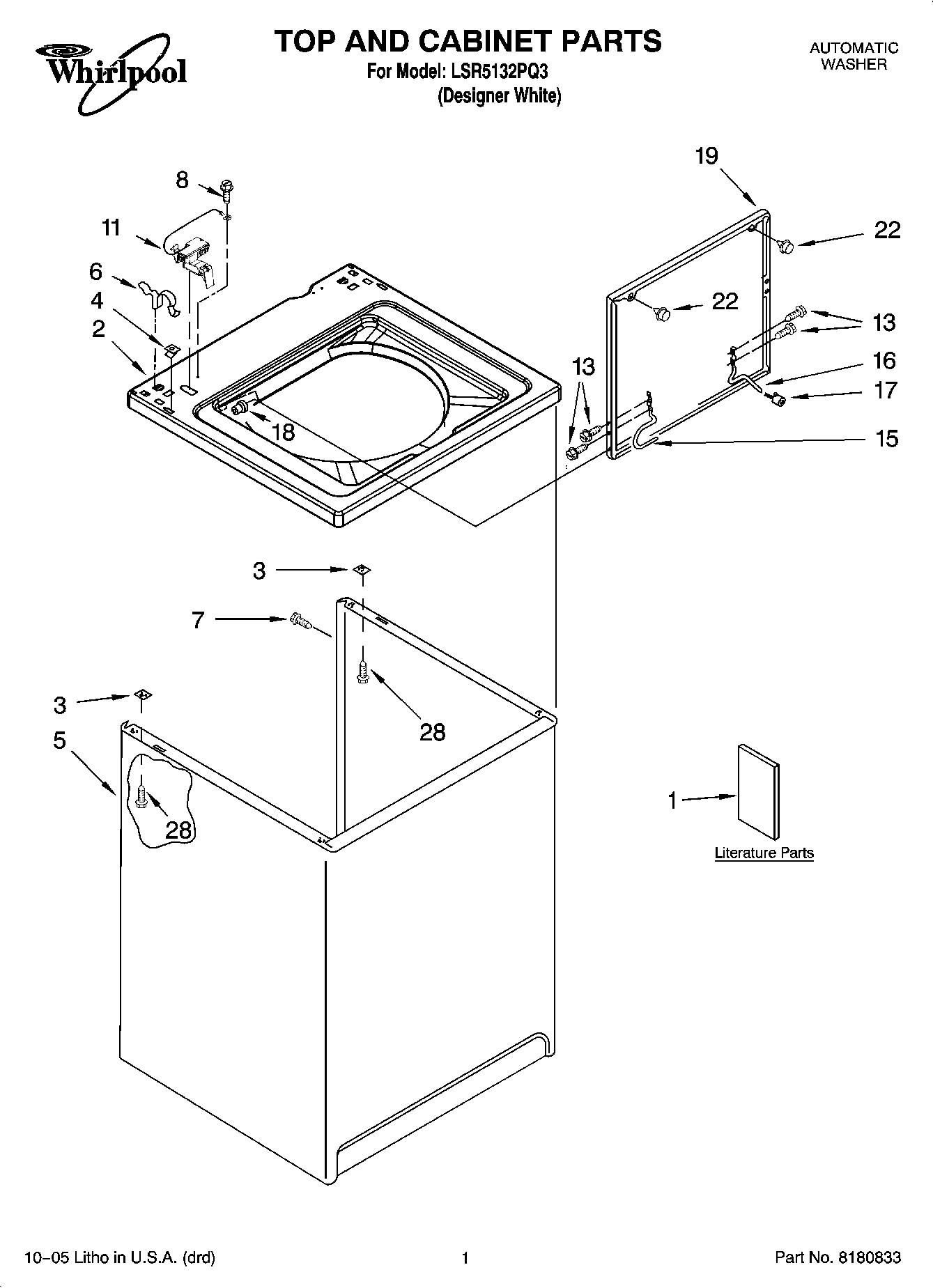 01 - TOP AND CABINET PARTS