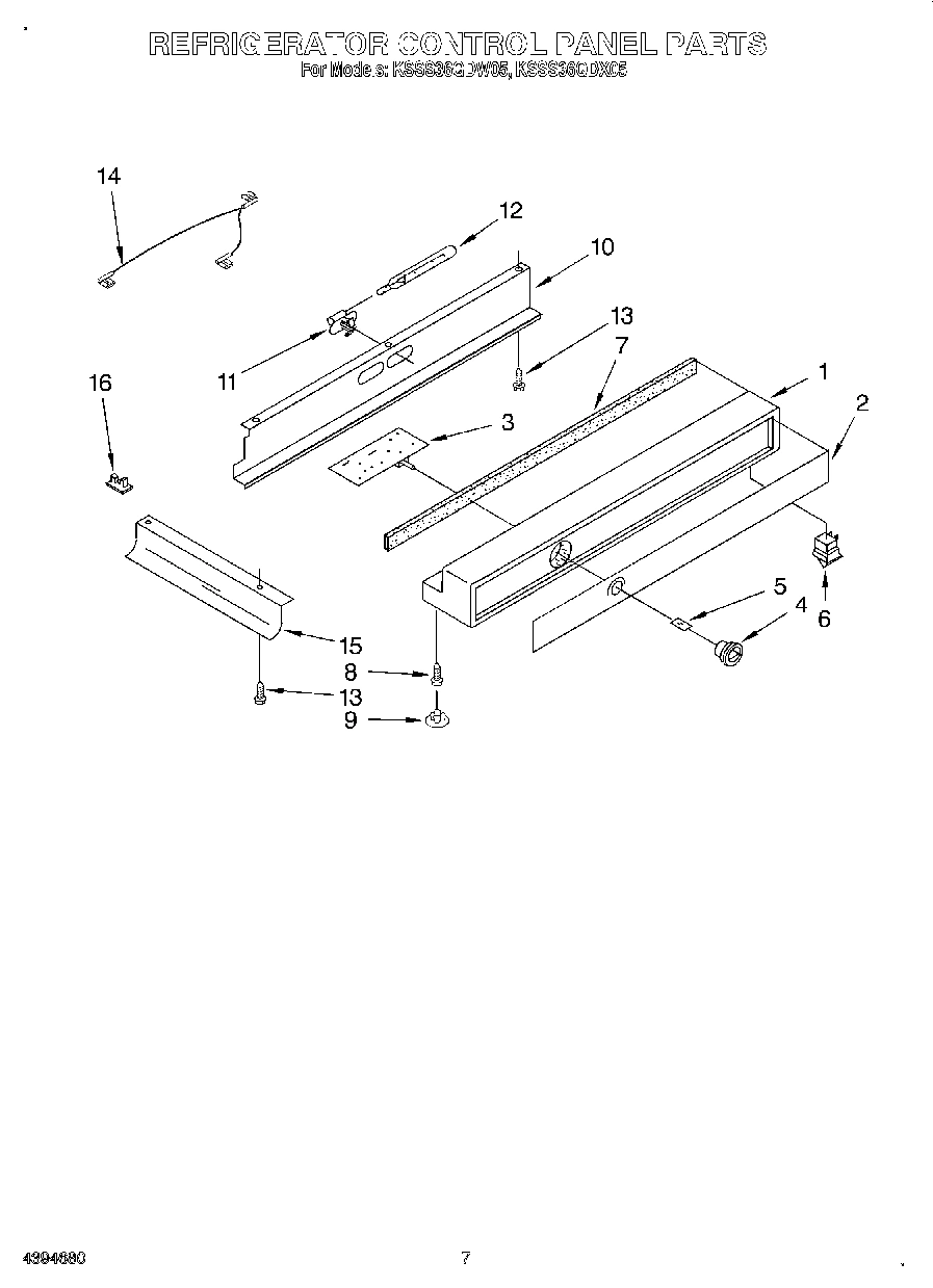 05 - REFRIGERATOR CONTROL PANEL