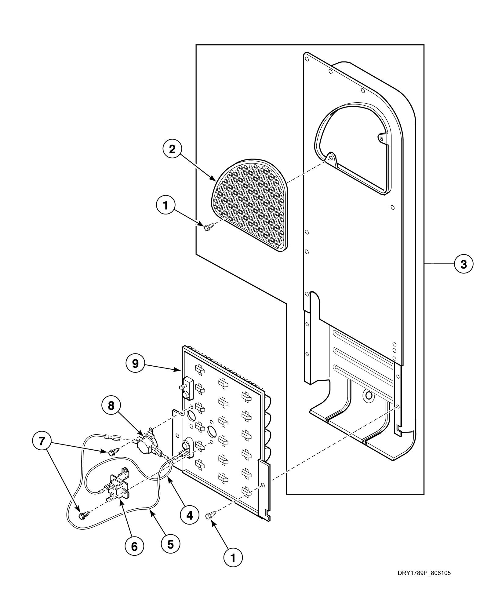 Heater Duct and Element Assembly (Electric Models)