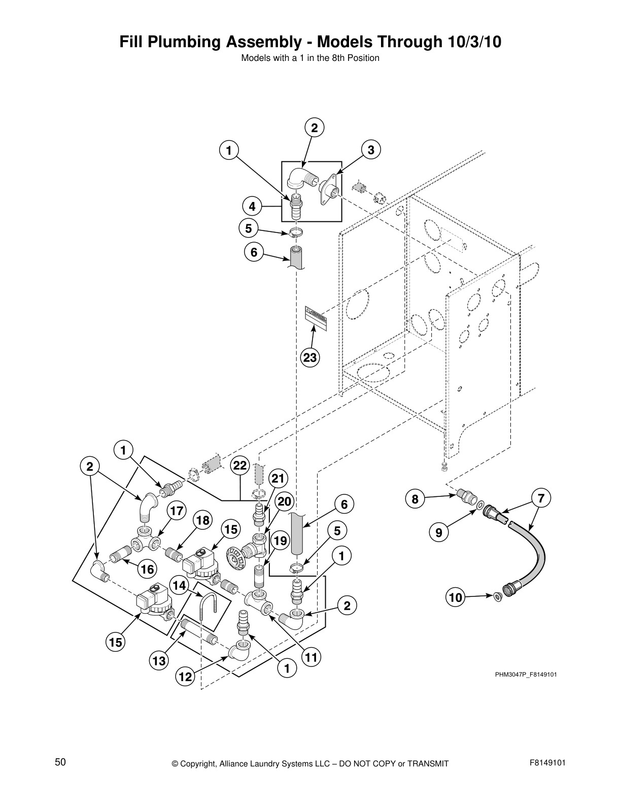 Fill Plumbing Assembly - Models Through 10/3/10