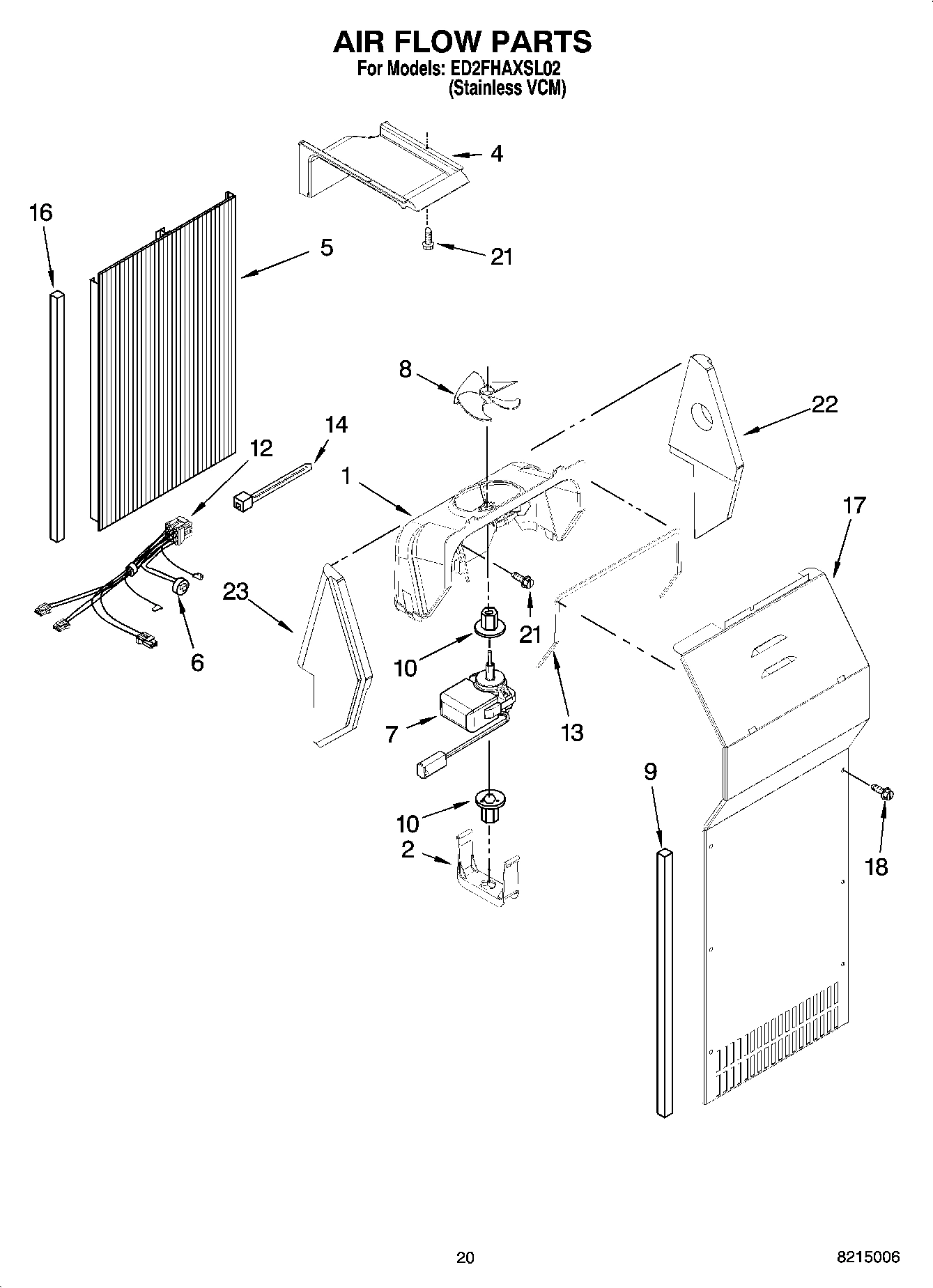 12 - AIR FLOW PARTS, OPTIONAL PARTS (NOT INCLUDED)
