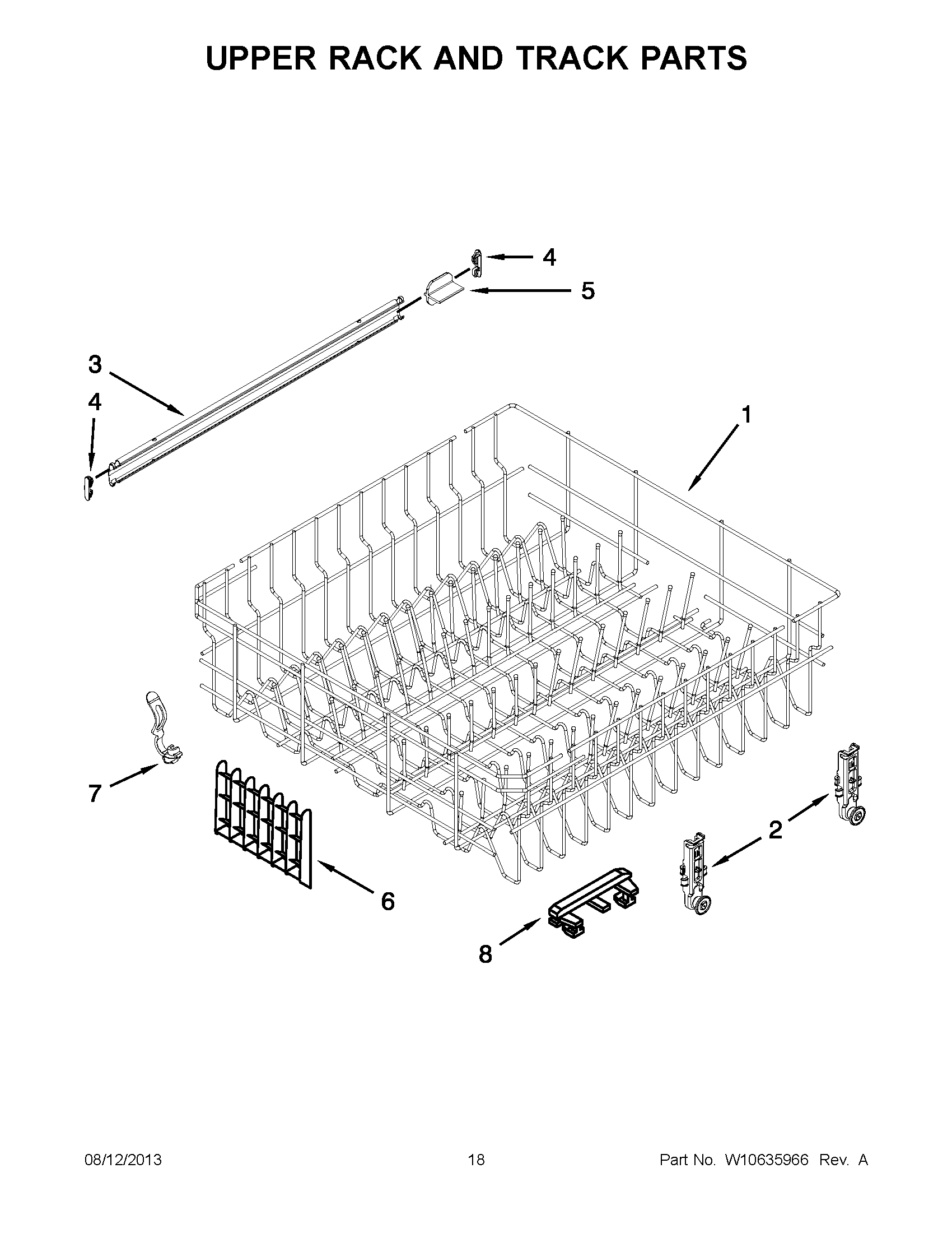10 - UPPER RACK AND TRACK PARTS