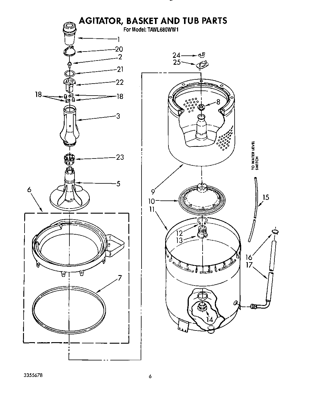 04 - AGITATOR, BASKET, AND TUB