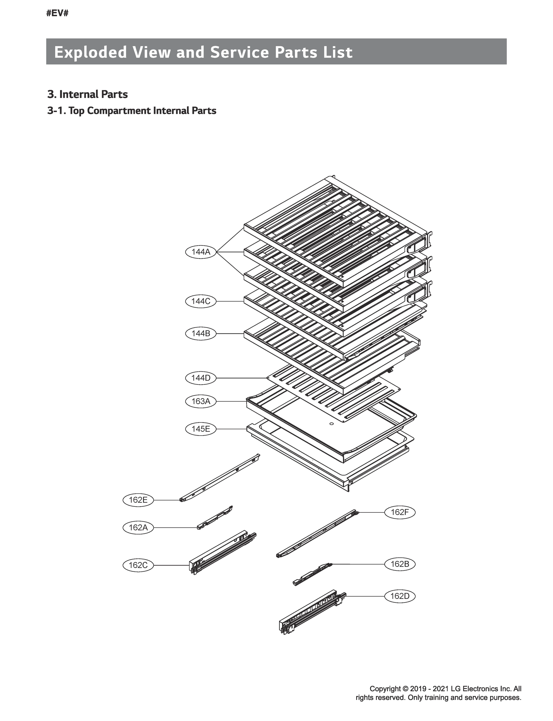 TOP COMPARTMENT INTERNAL PARTS
