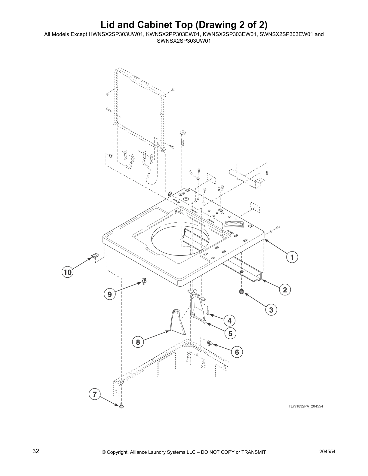 Lid and Cabinet Top (Drawing 2 of 2)