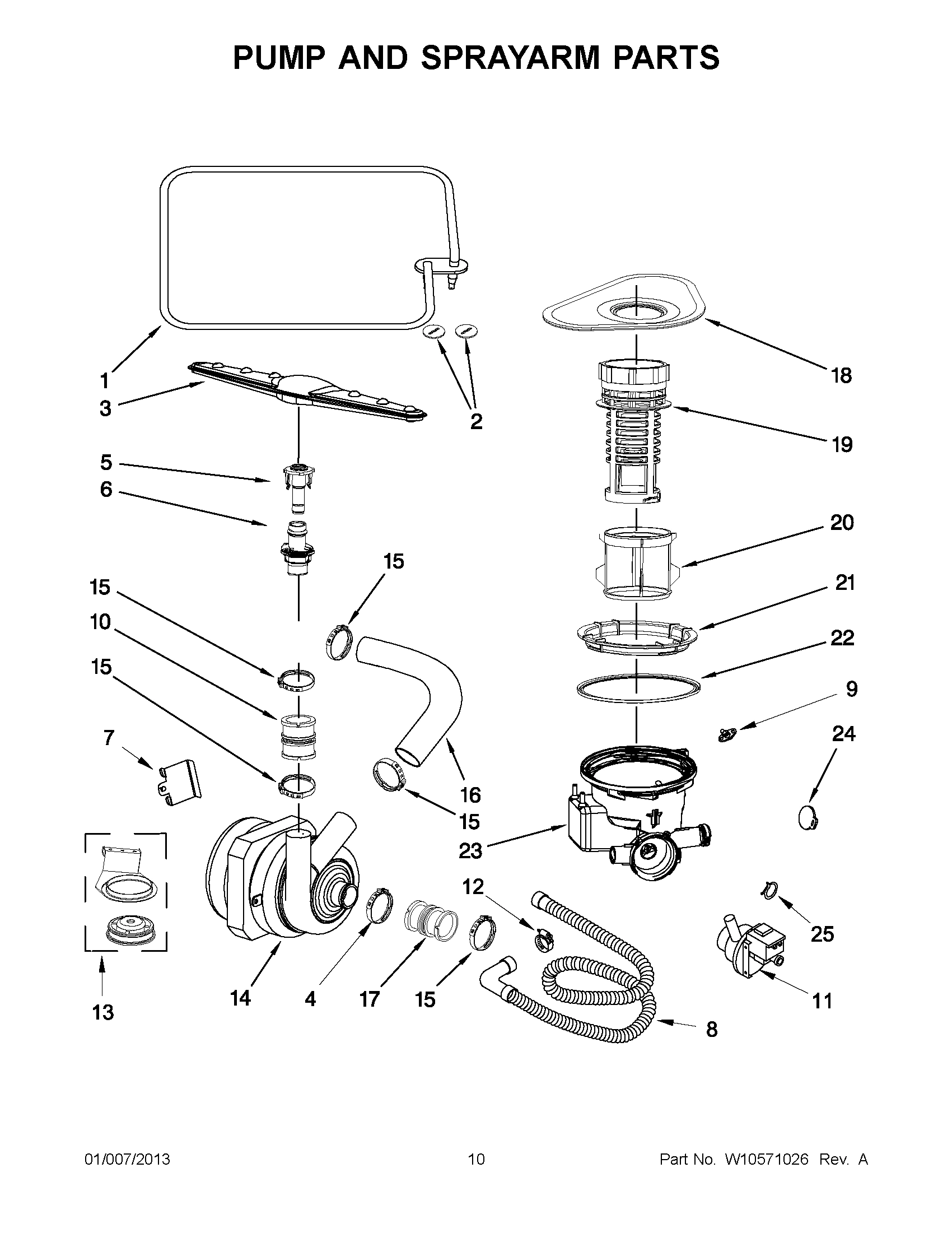 05 - PUMP AND SPRAYARM PARTS