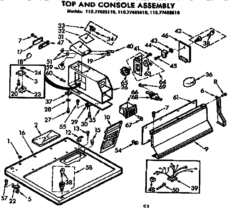 TOP AND CONSOLE ASSEMBLY