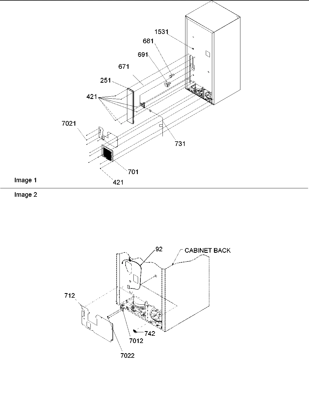 01 - Cabinet Back & Water Valve