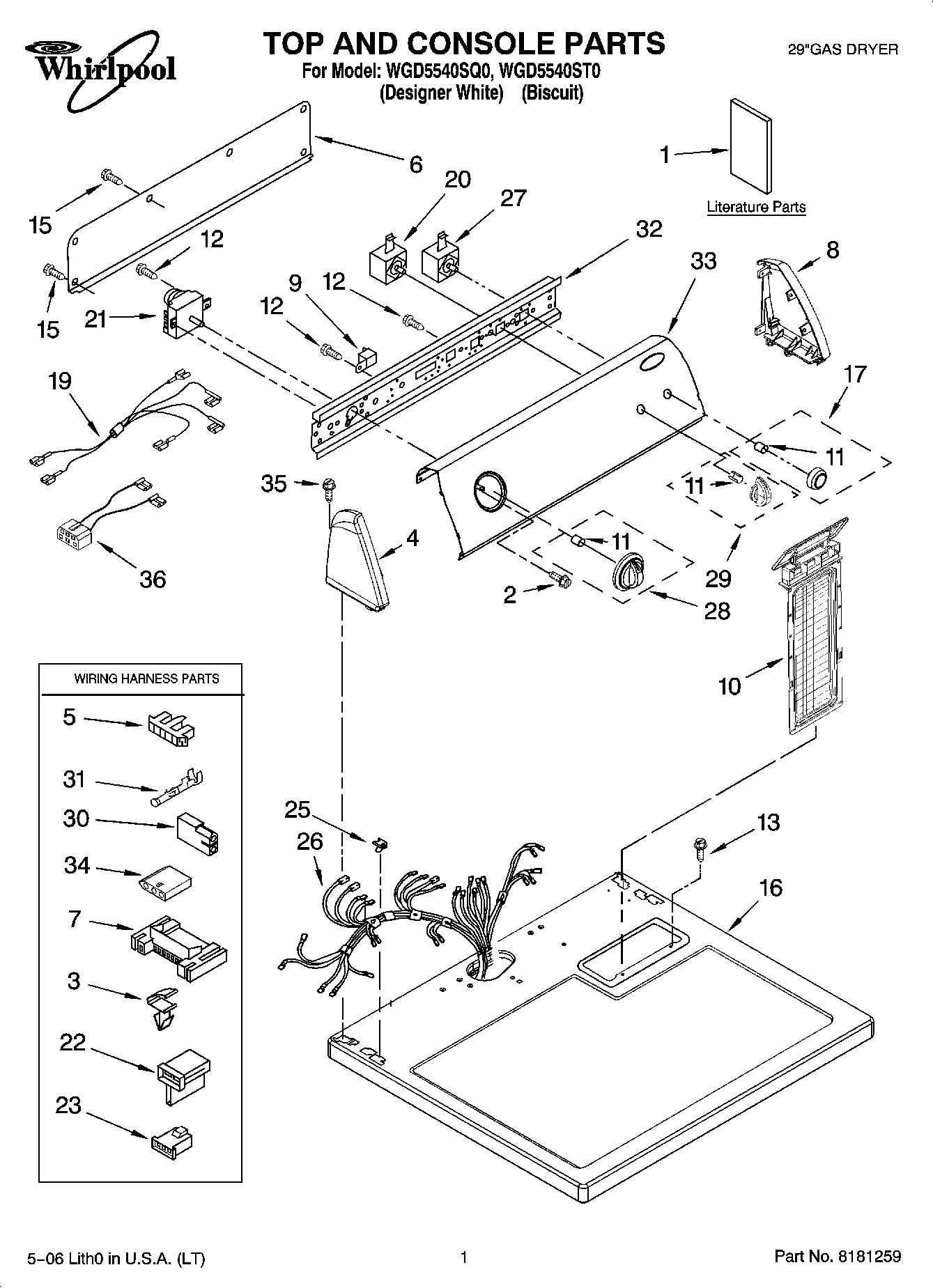 01 - TOP AND CONSOLE PARTS