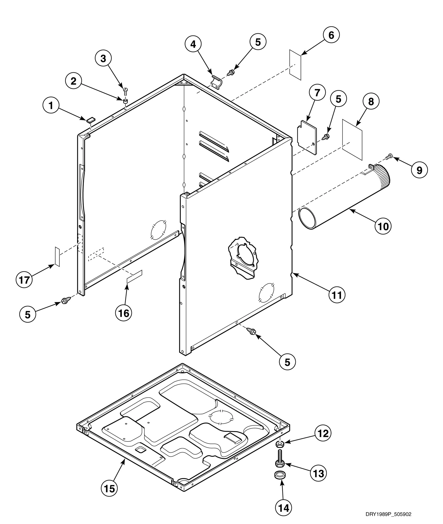 Cabinet, Exhaust Duct and Base
