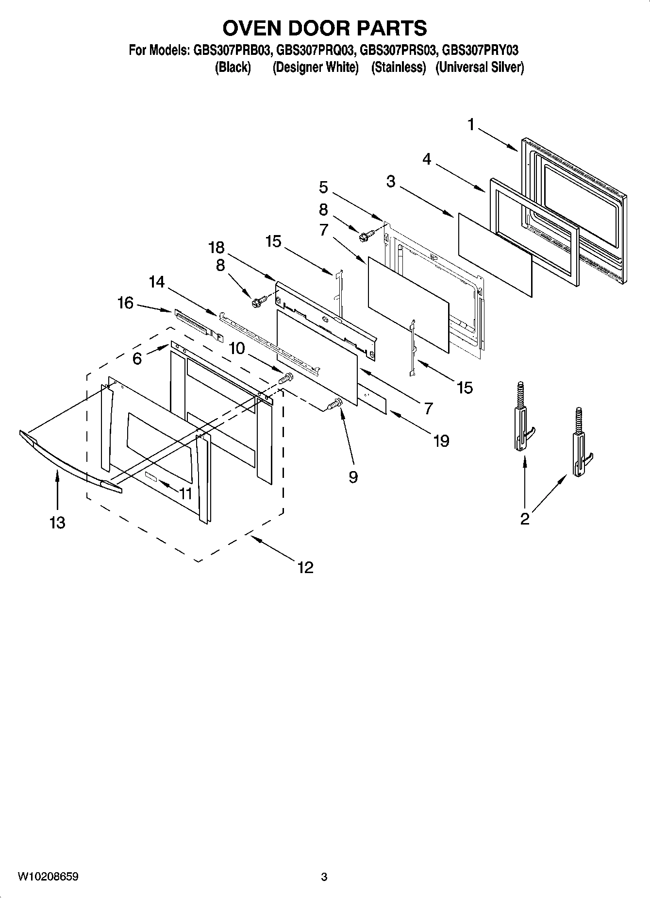 02 - OVEN DOOR PARTS