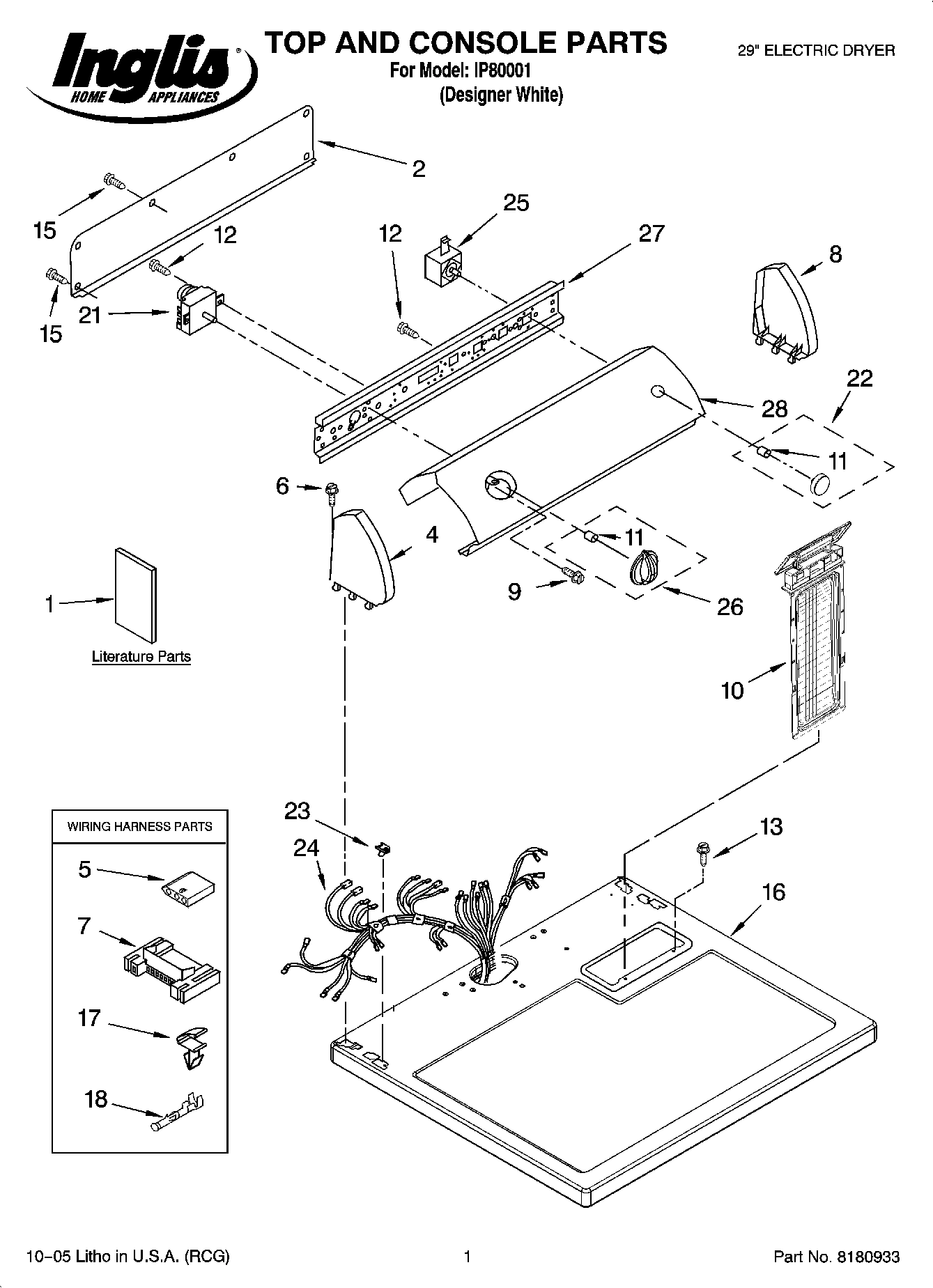 01 - TOP AND CONSOLE PARTS