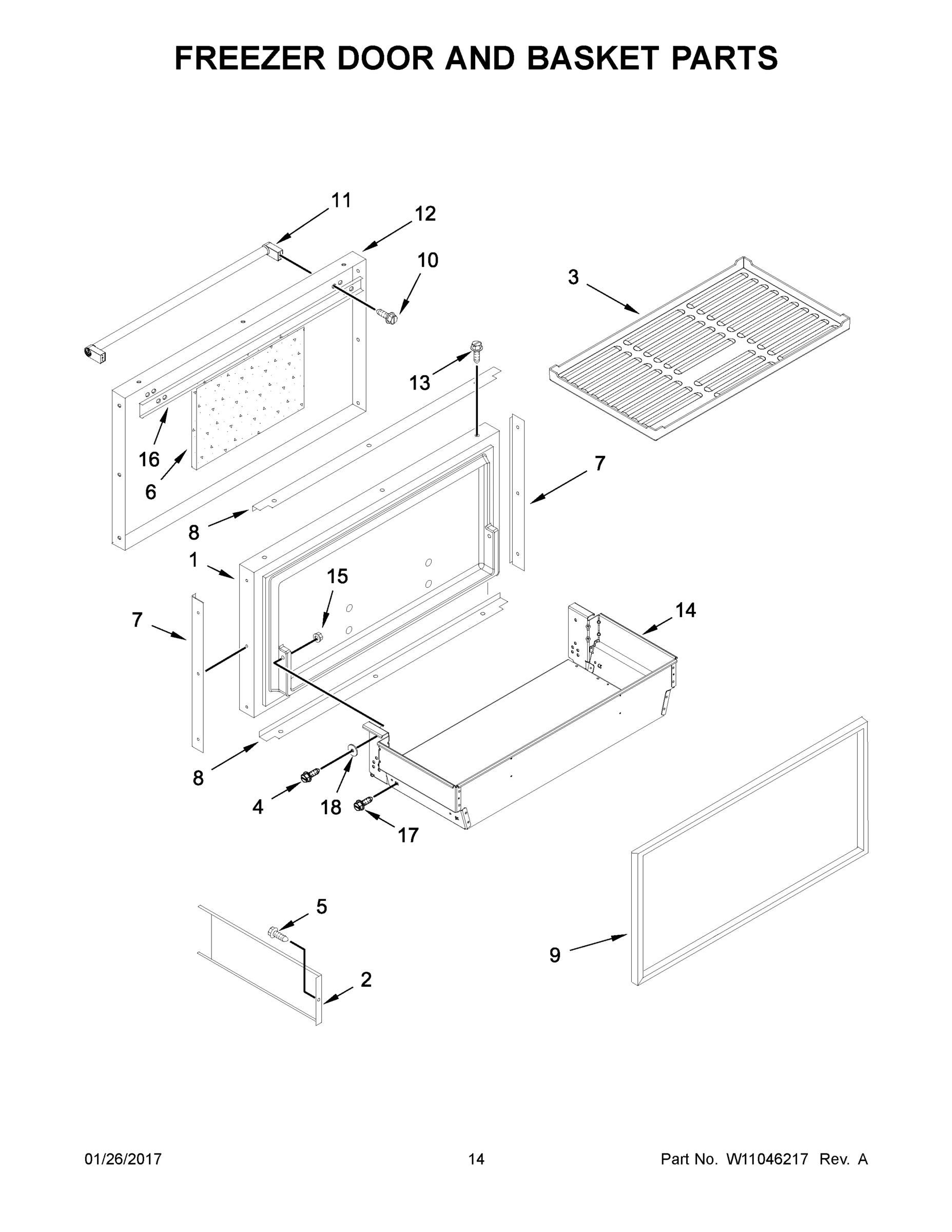 08 - FREEZER DOOR AND BASKET PARTS