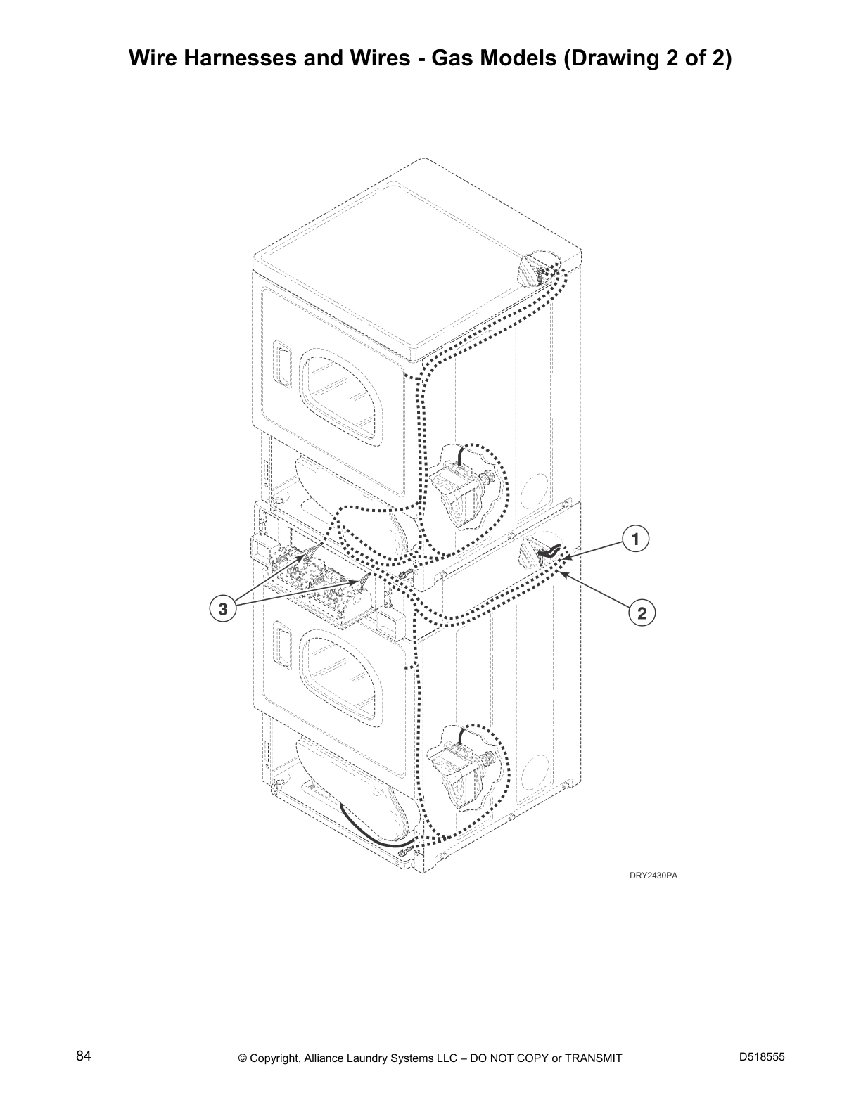 Wire Harnesses and Wires - Gas Models (Drawing 2 of 2)