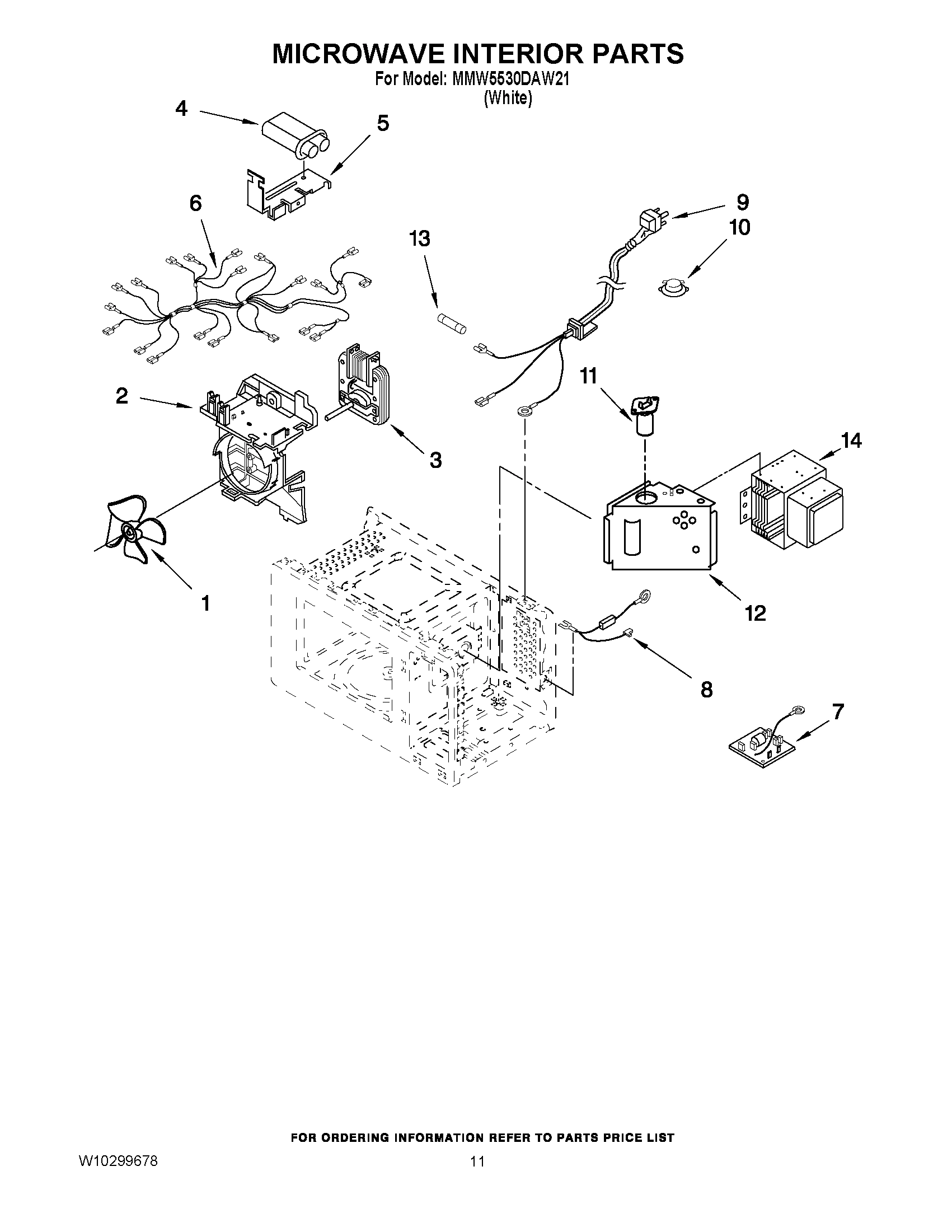09 - MICROWAVE INTERIOR PARTS
