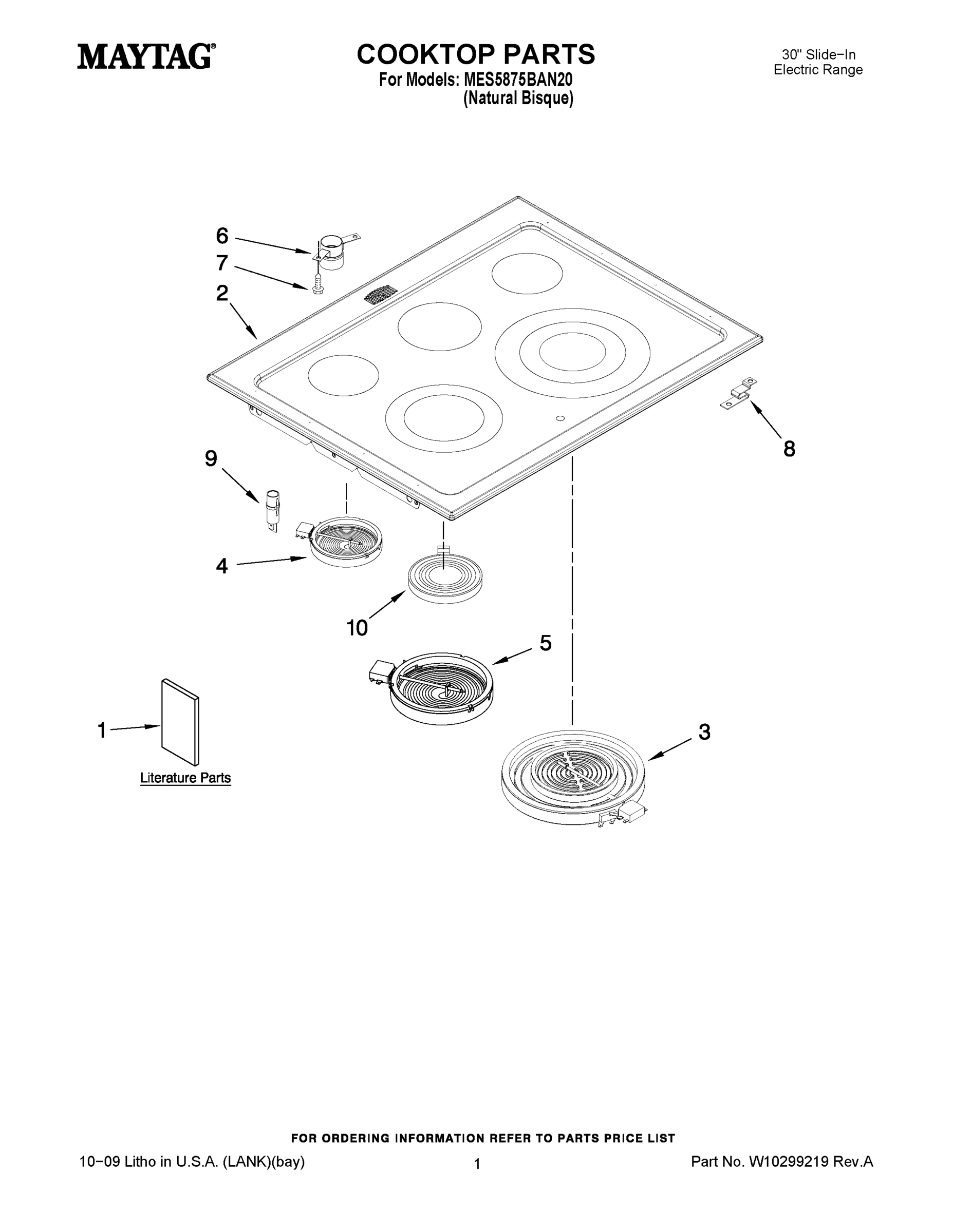 01 - COOKTOP PARTS