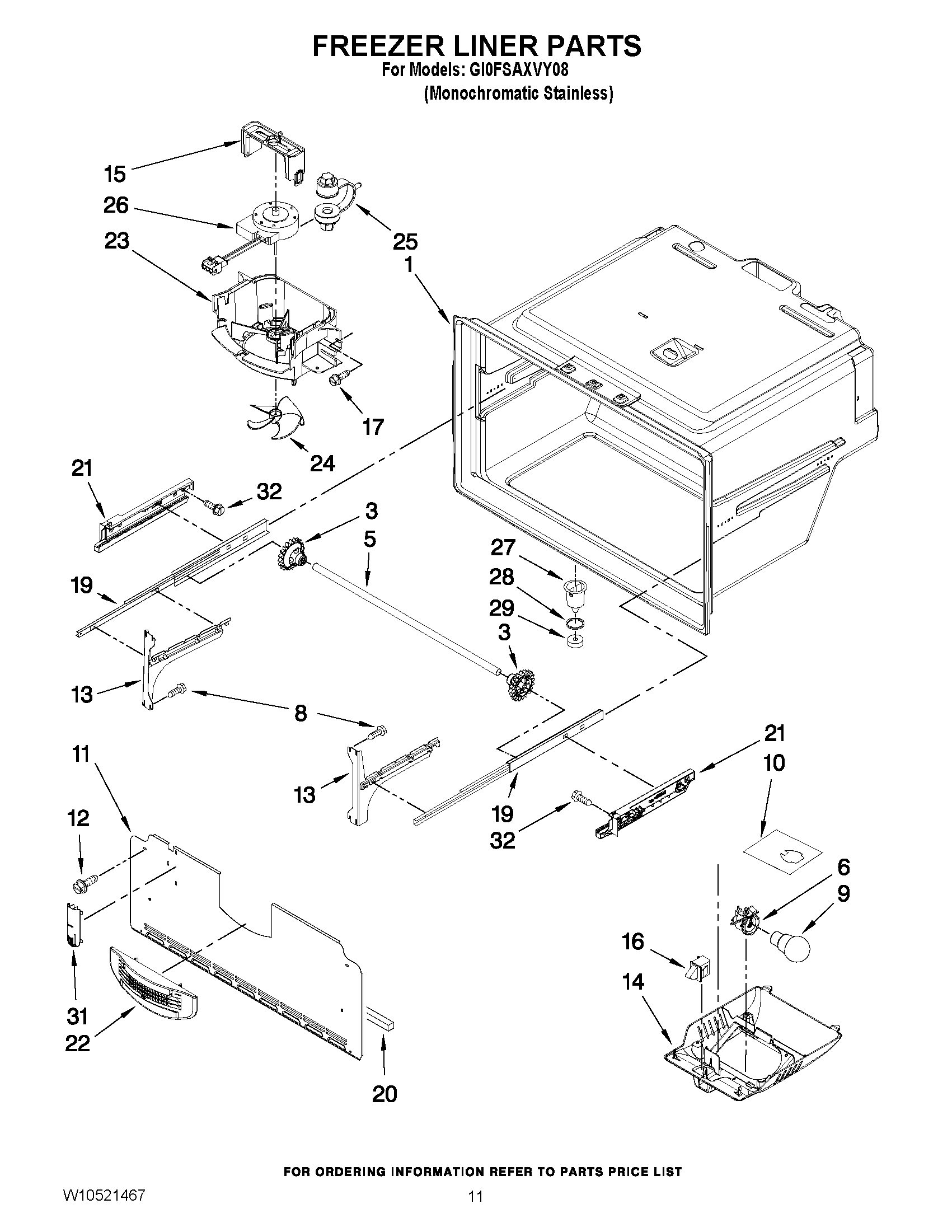 06 - FREEZER LINER PARTS