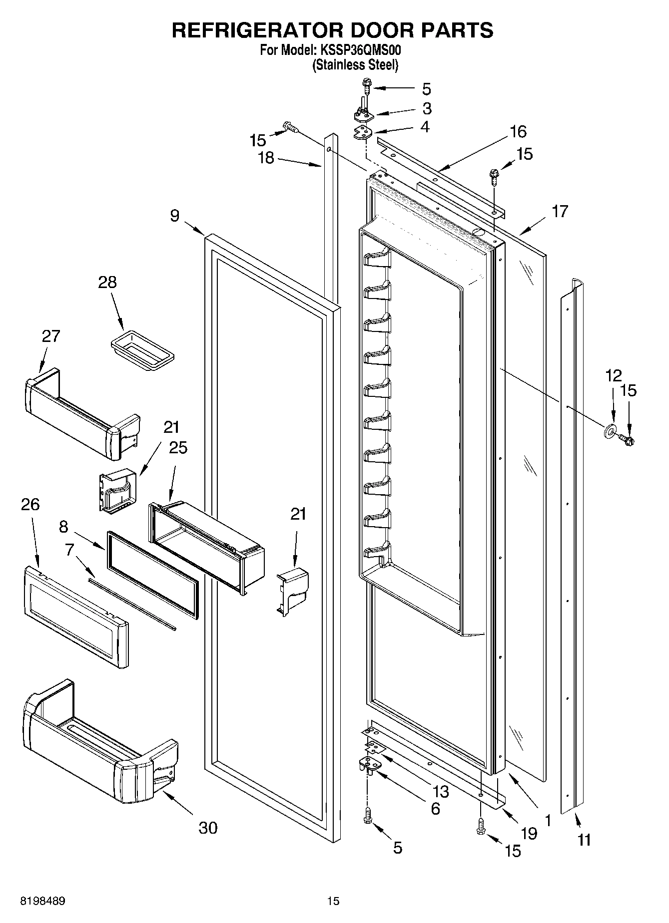 10 - REFRIGERATOR DOOR PARTS