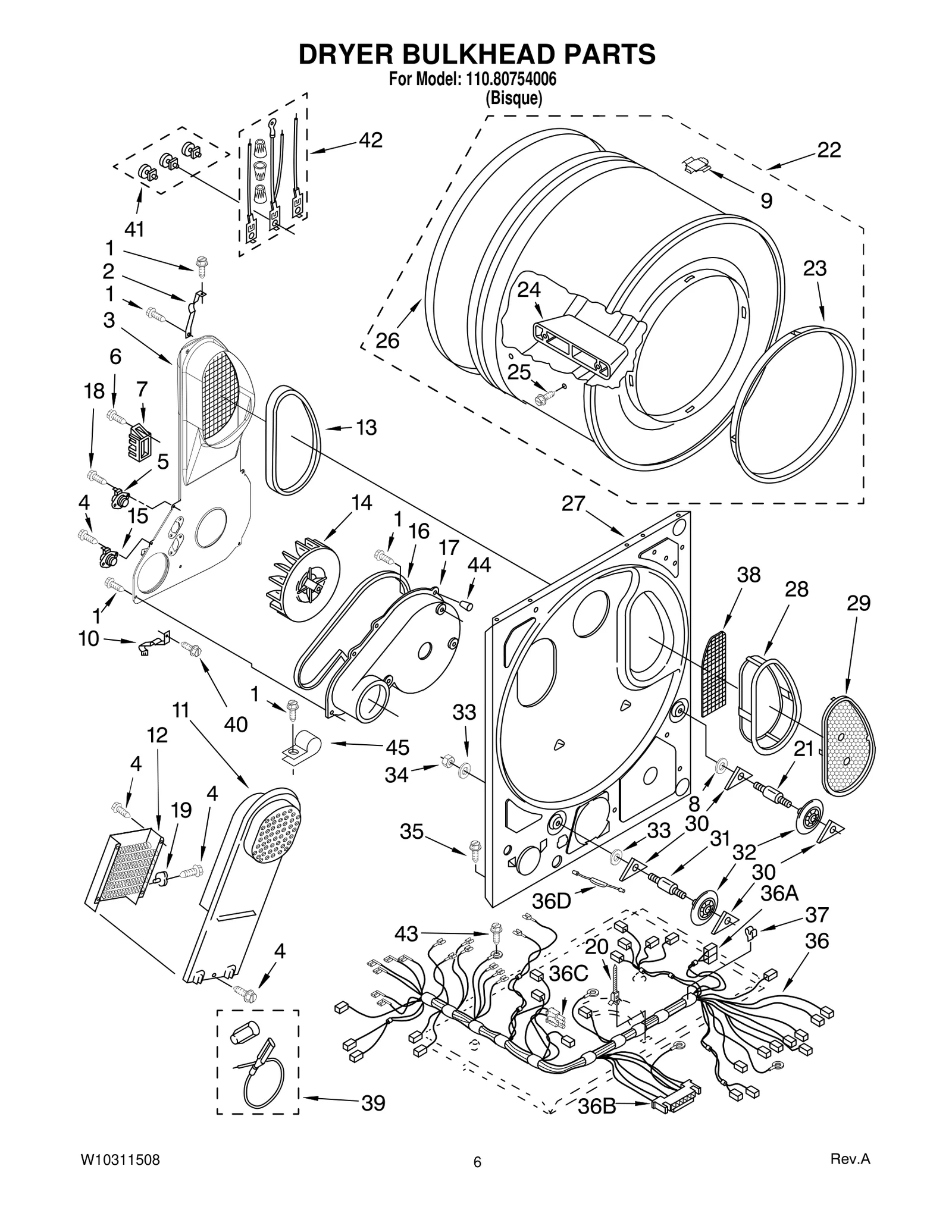 DRYER BULKHEAD PARTS