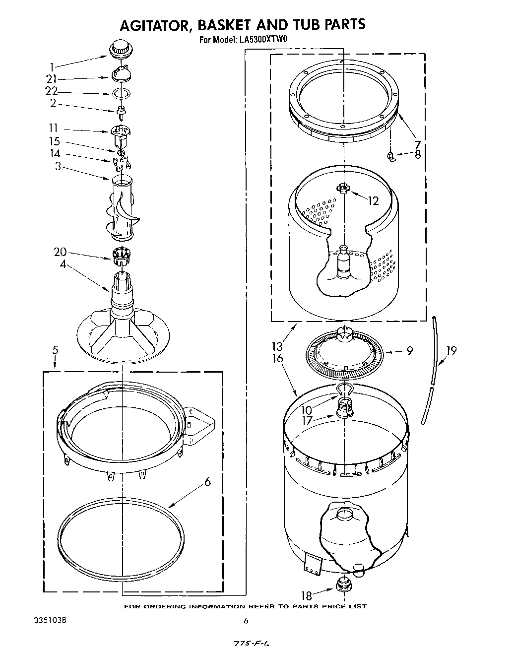 04 - AGITATOR, BASKET AND TUB
