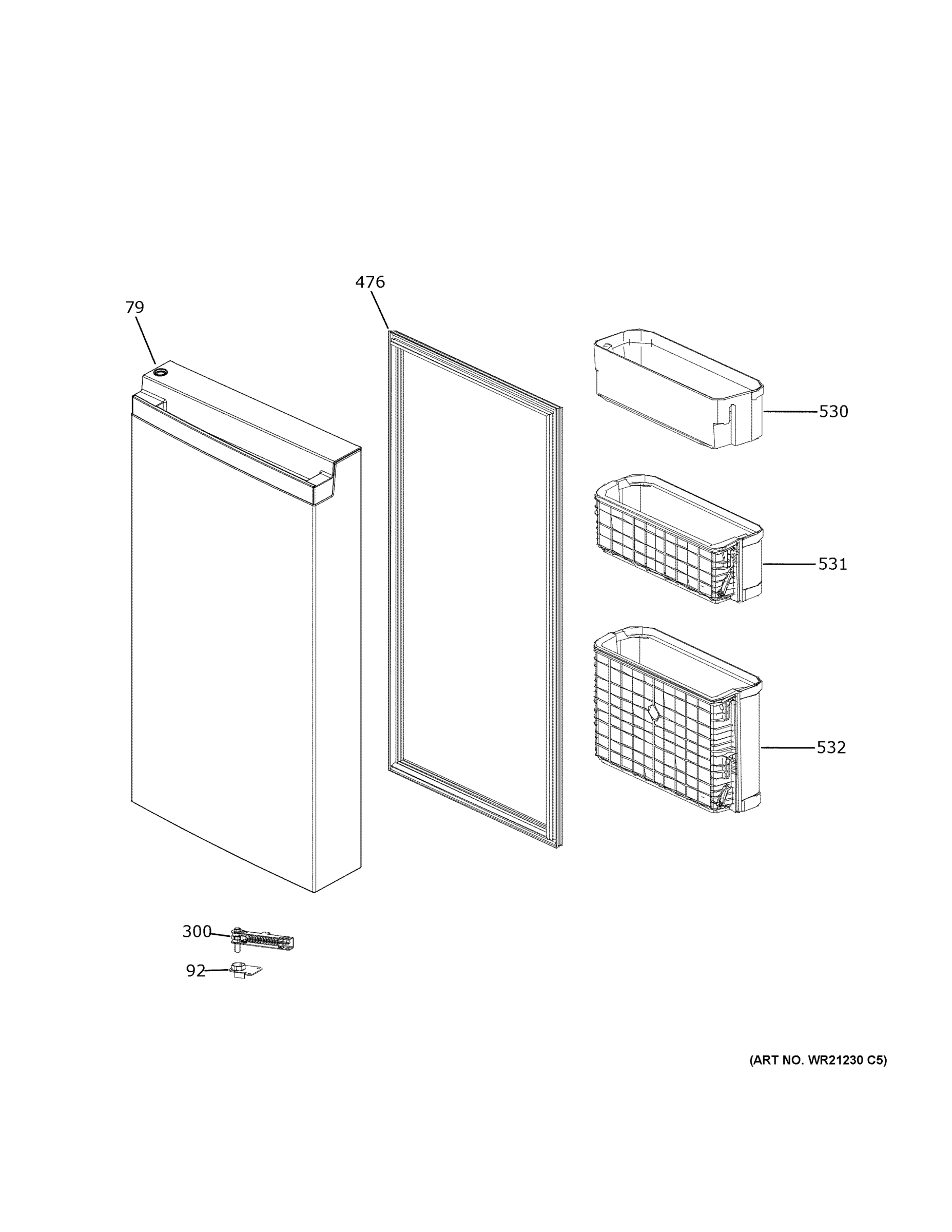 FREEZER DOOR