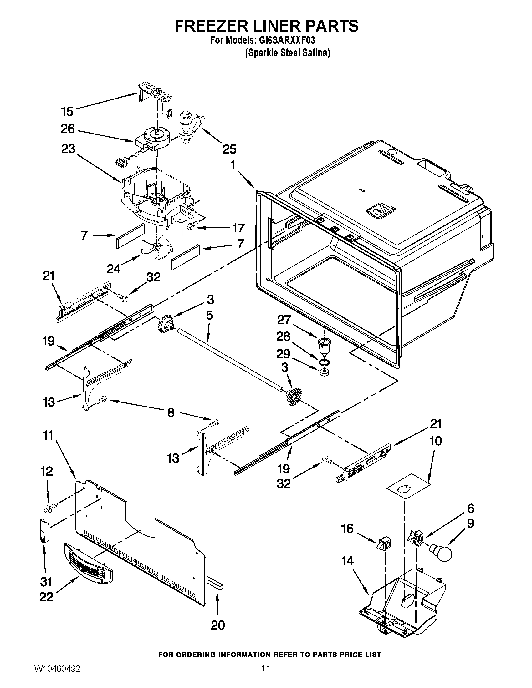 06 - FREEZER LINER PARTS