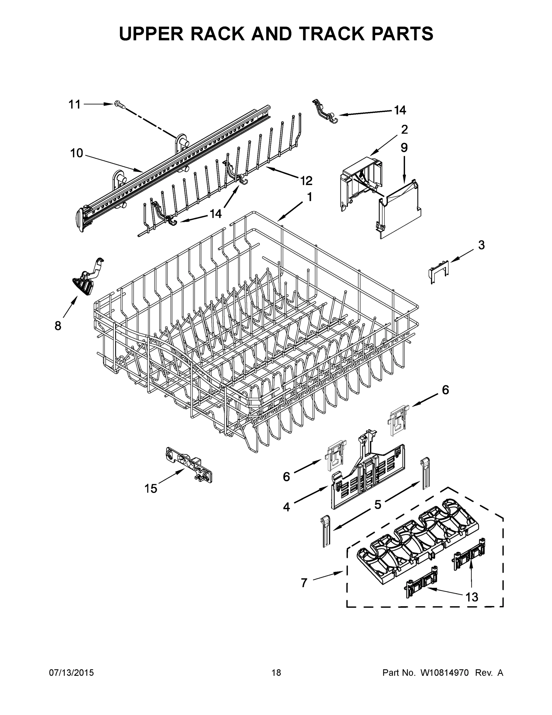 10 - UPPER RACK AND TRACK PARTS