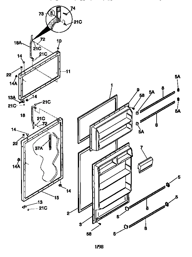 FRESH FOOD AND FREEZER DOORS