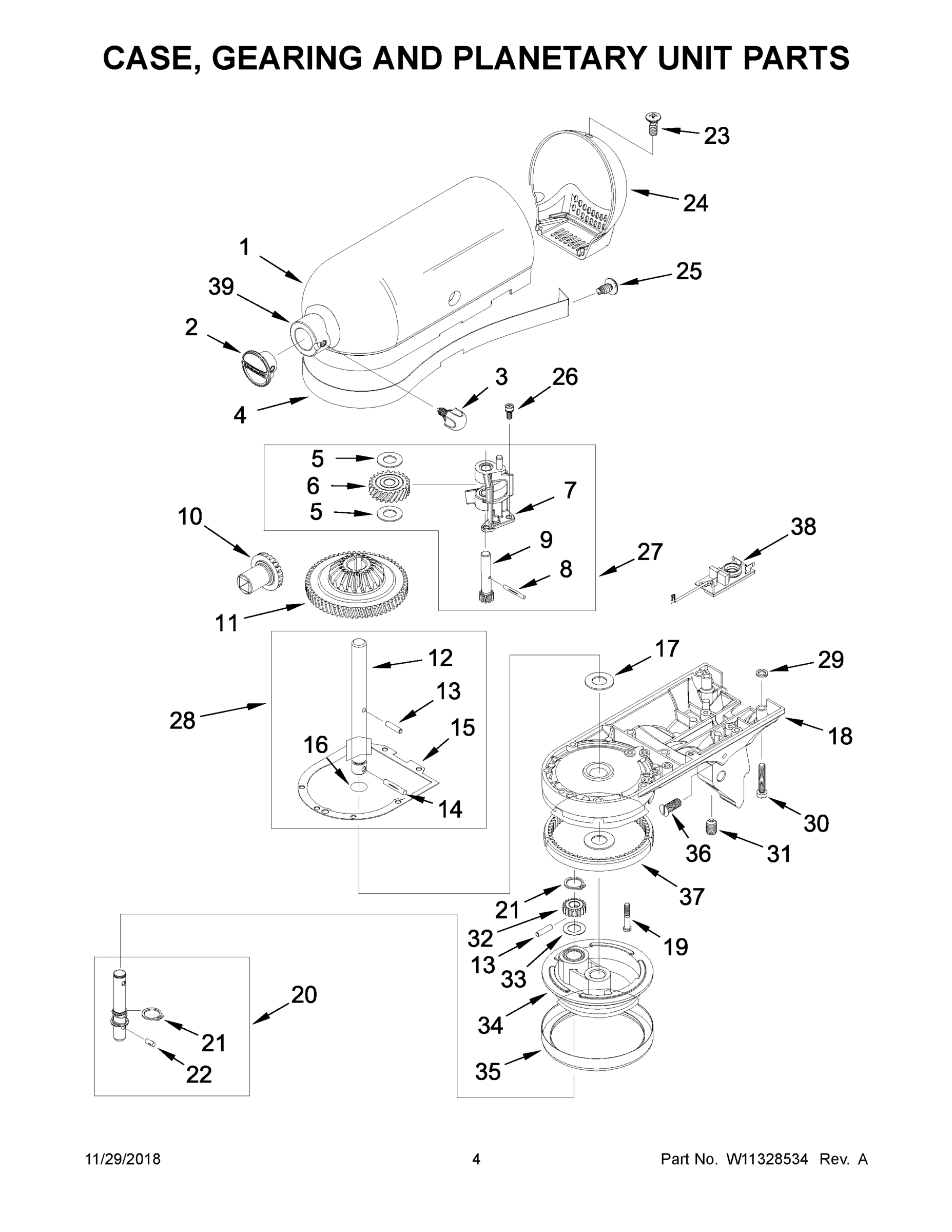 03 - CASE, GEARING AND PLANETARY UNIT PARTS