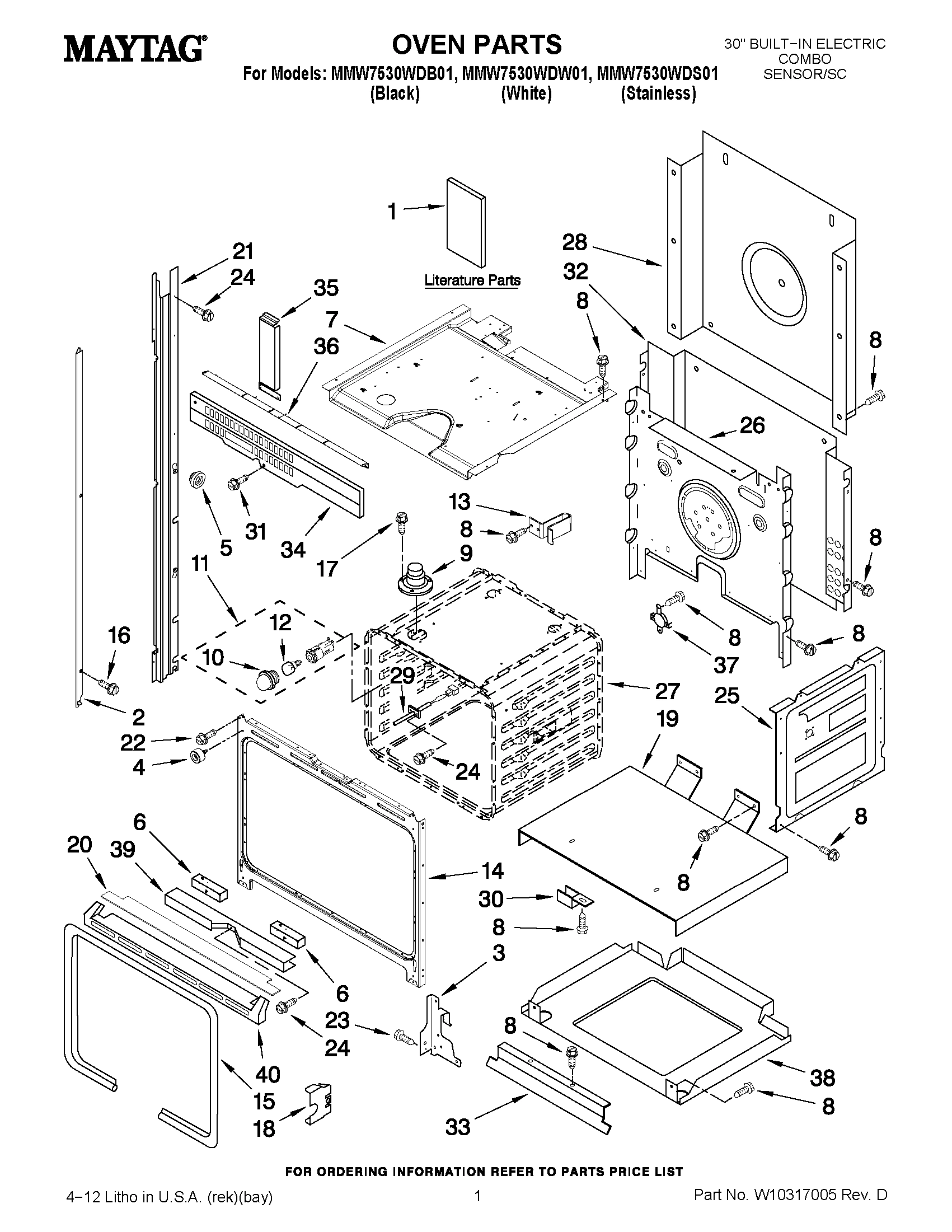 01 - OVEN PARTS