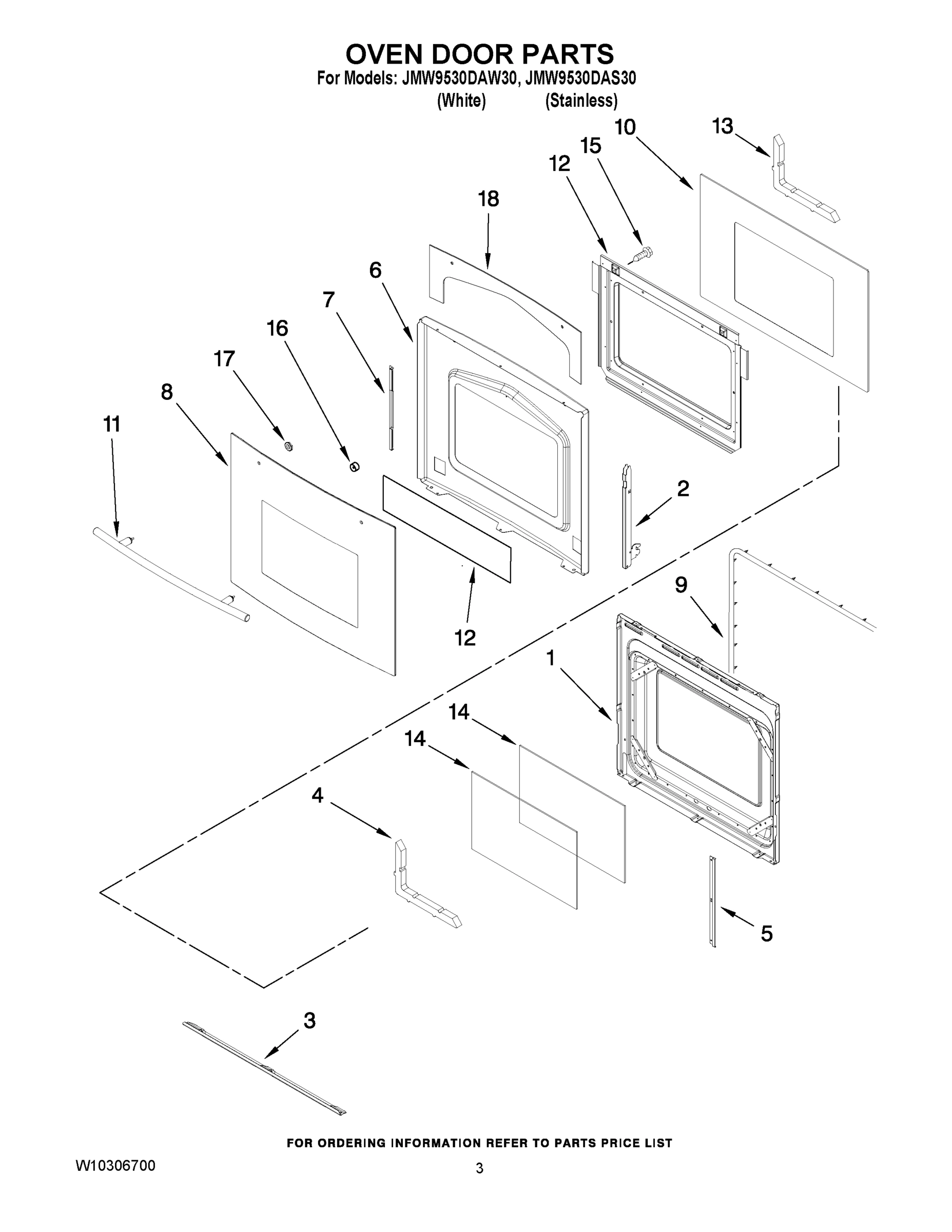 02 - OVEN DOOR PARTS