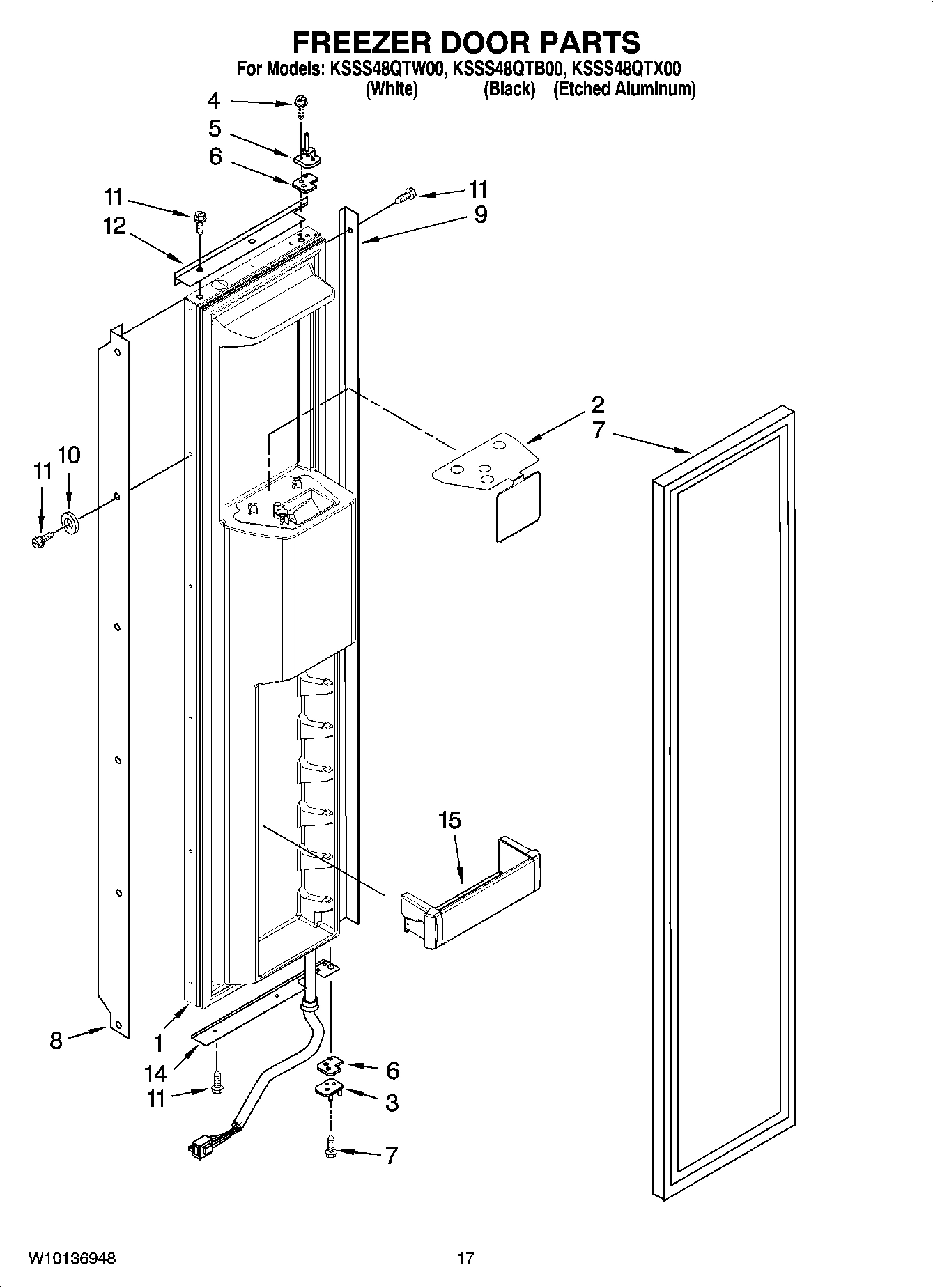 11 - FREEZER DOOR PARTS