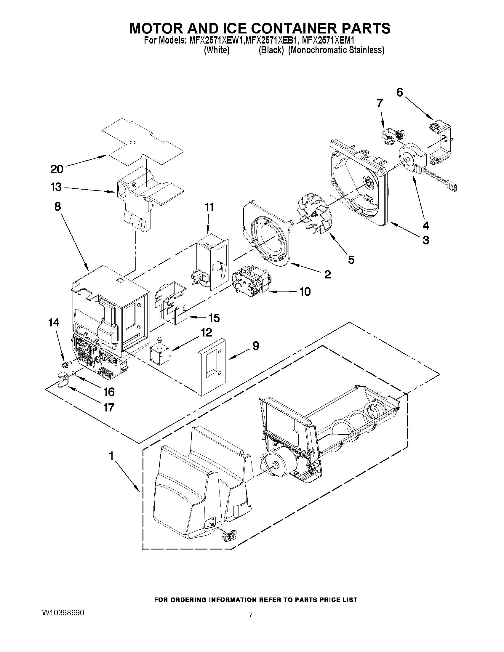 04 - MOTOR AND ICE CONTAINER PARTS