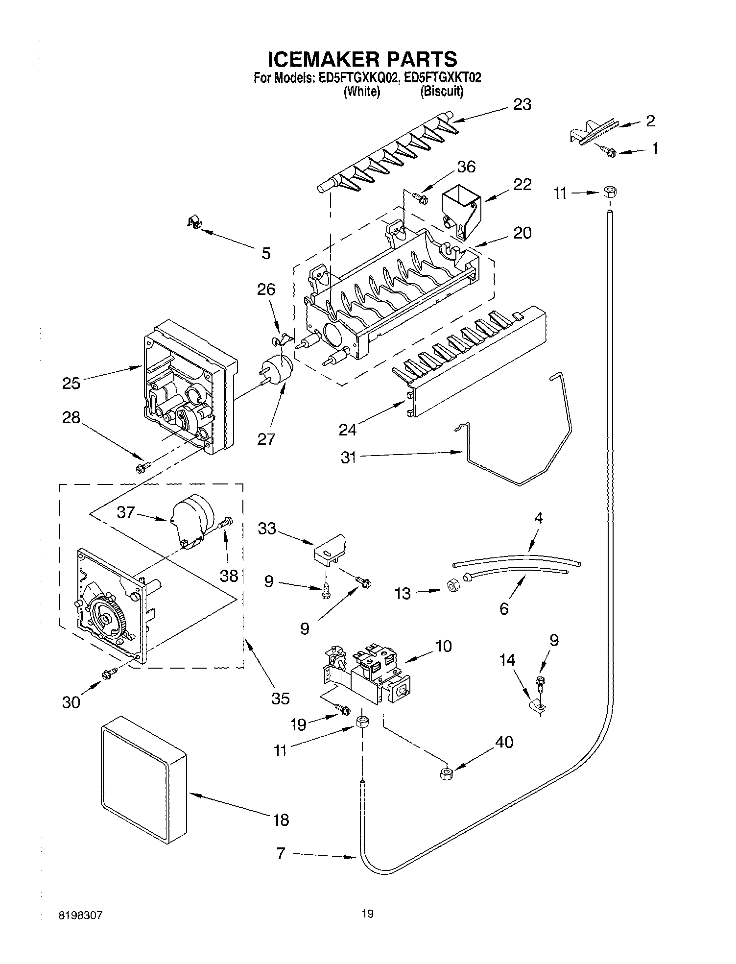 12 - ICEMAKER PARTS, PARTS NOT ILLUSTRATED