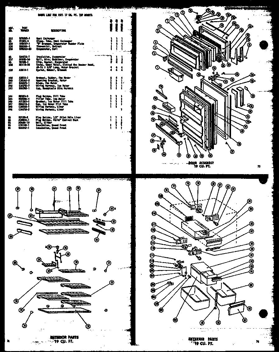 01 - DOOR ASSY 19 CU. FT.