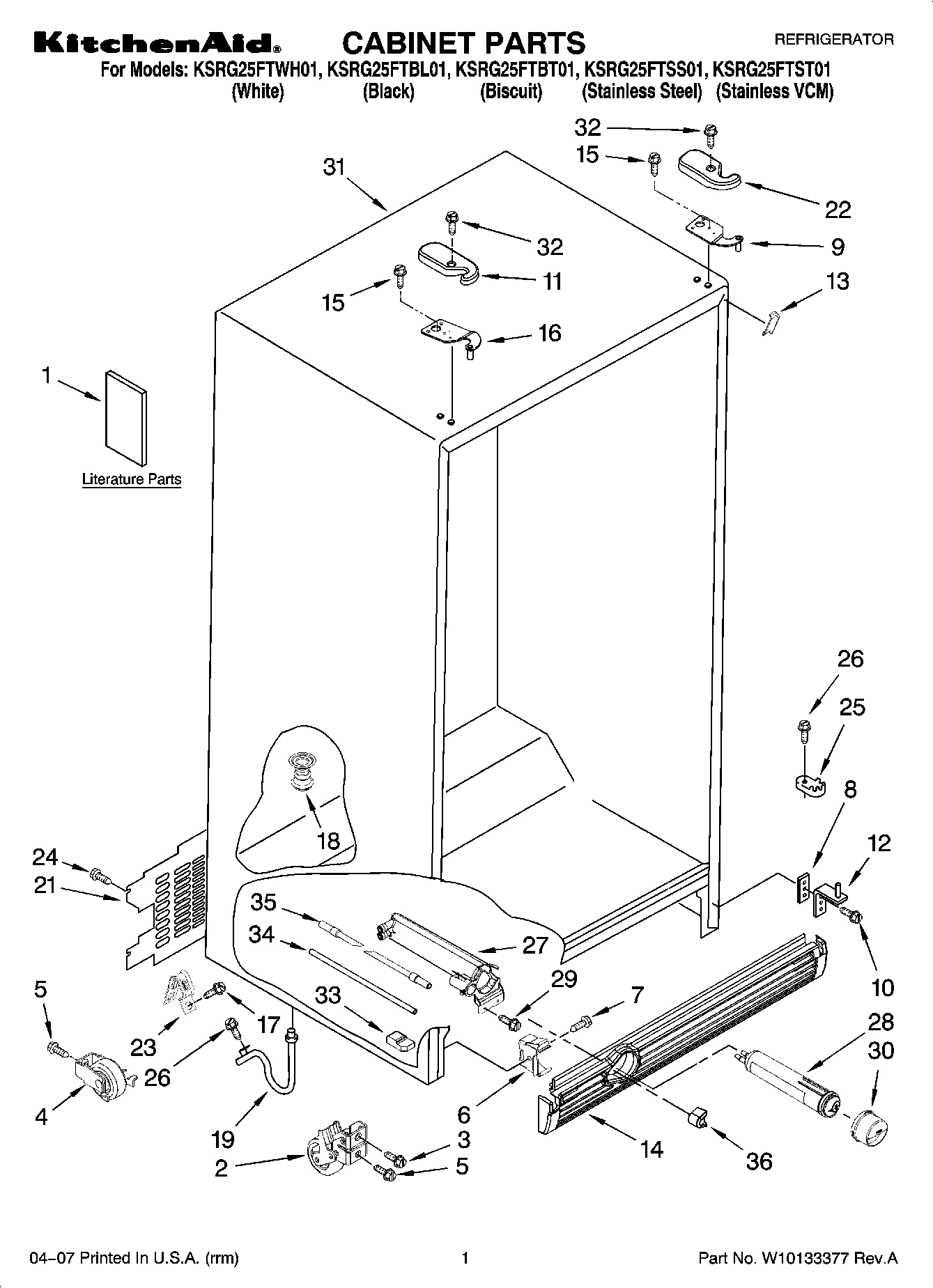 01 - CABINET PARTS