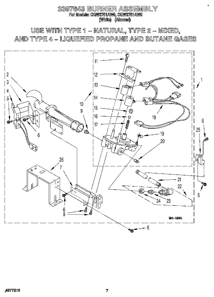 04 - 3397643 BURNER ASSEMBLY